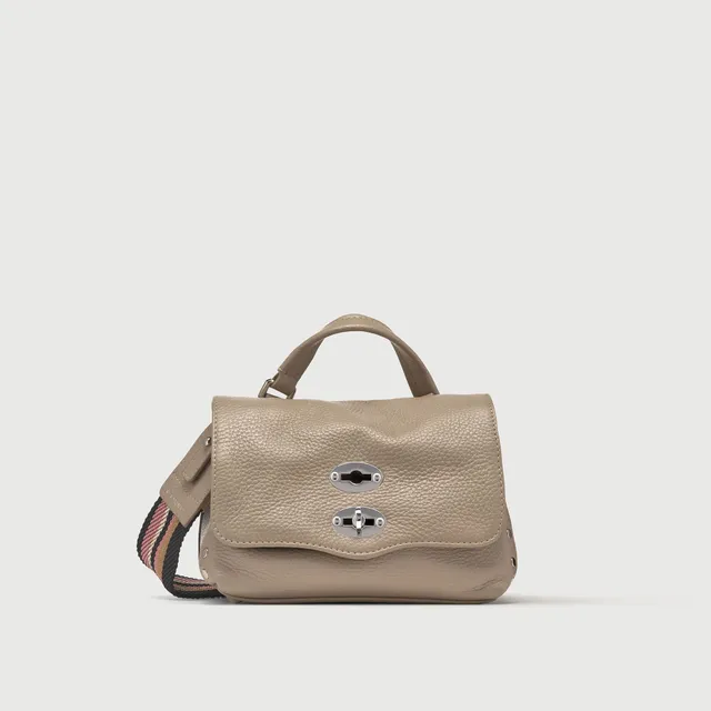 Zanellato Postina® Baby in Grey Creta borsa in pelle martellata