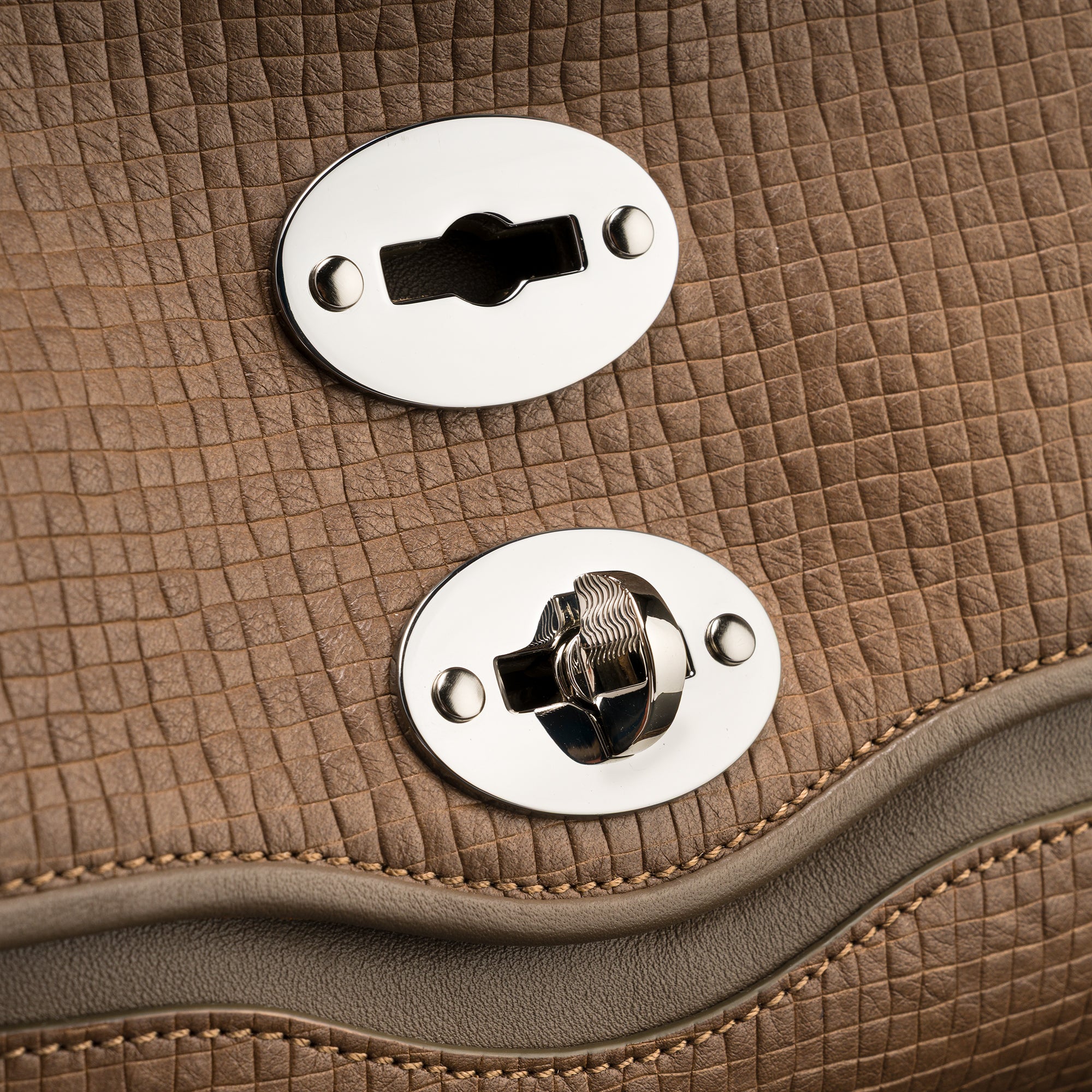 Zanellato Postina® Baby borsa grigia in pelle stampata