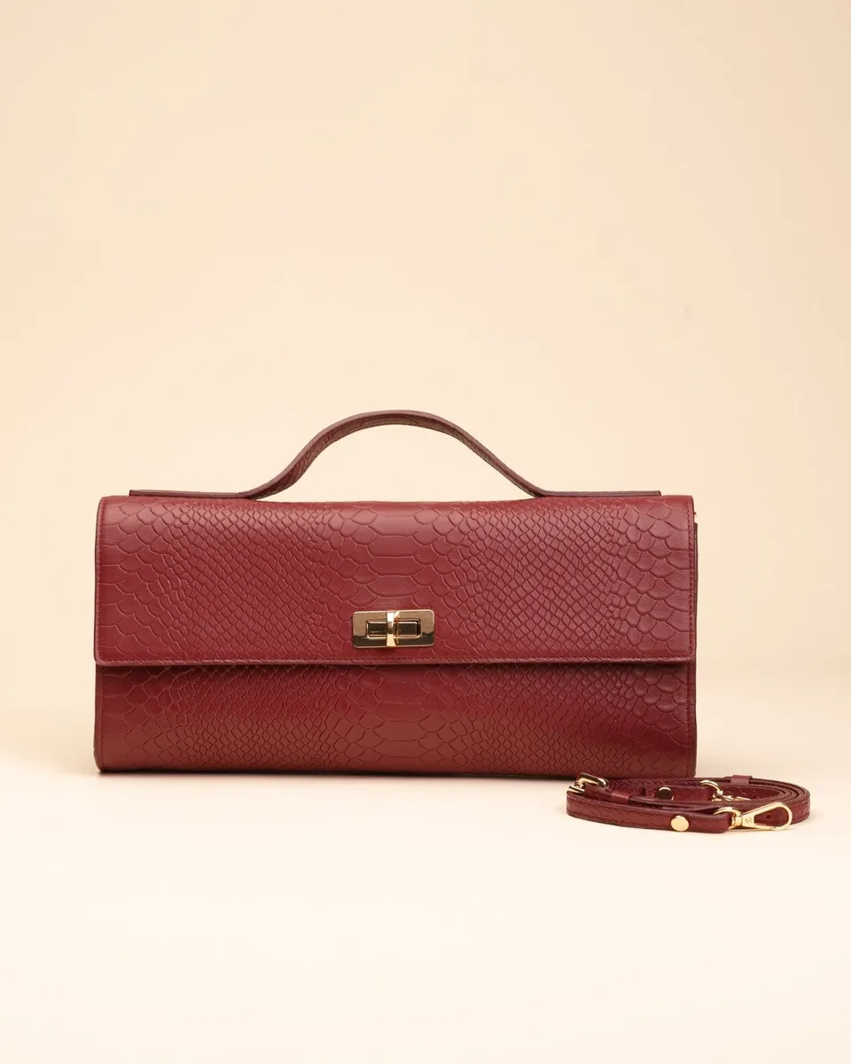 Marks&Angels Borse a Mano Monni Cremisi borsa a mano in pelle anaconda