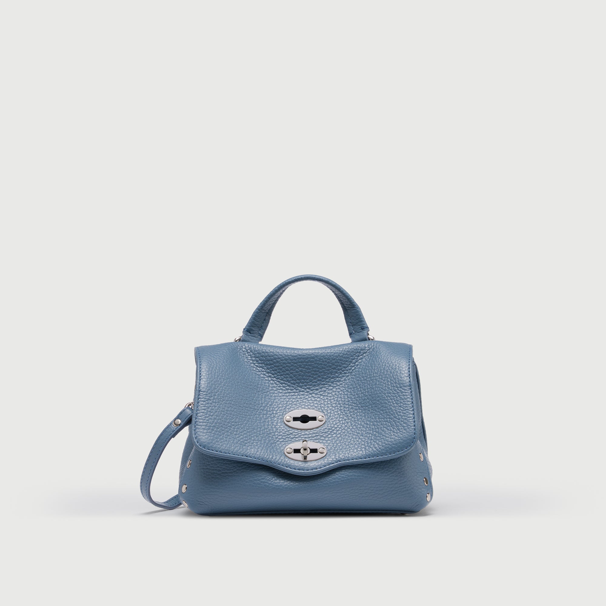 Zanellato Postina® BABY borsa blu Sambuco Notturno in pelle martellata
