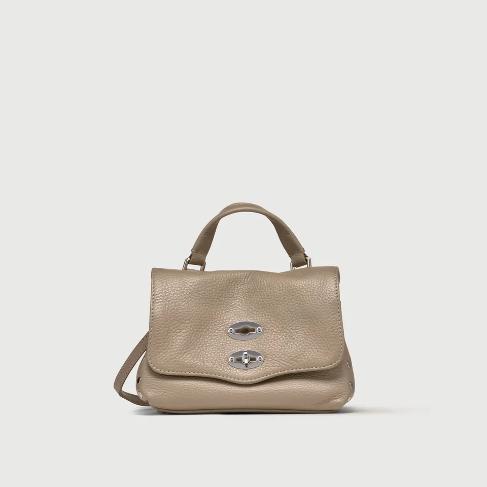 Zanellato Postina® Baby borsa grigia in pelle martellata