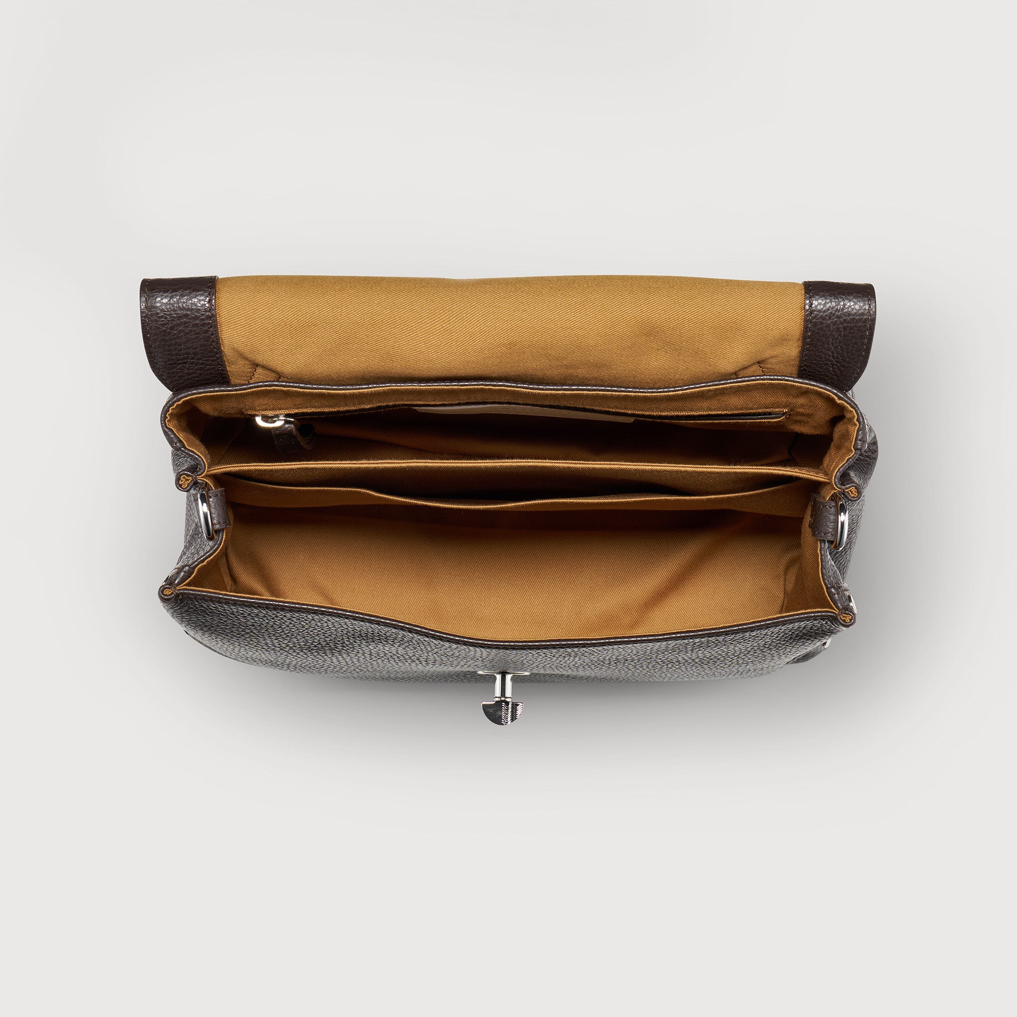 Zanellato Postina® S borsa a mano Brown Dolce Amaro in pelle martellata