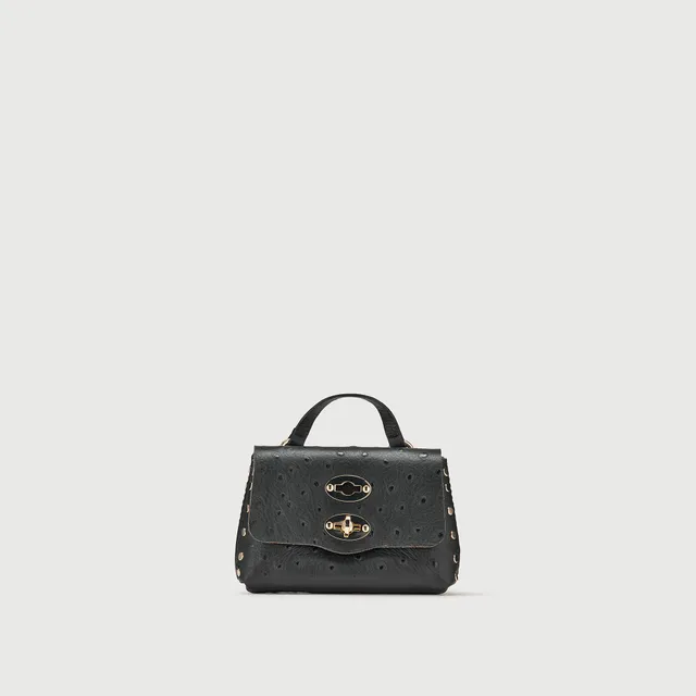 Zanellato Postina® Wallet MINI portafoglio Black Crater in pelle stampata