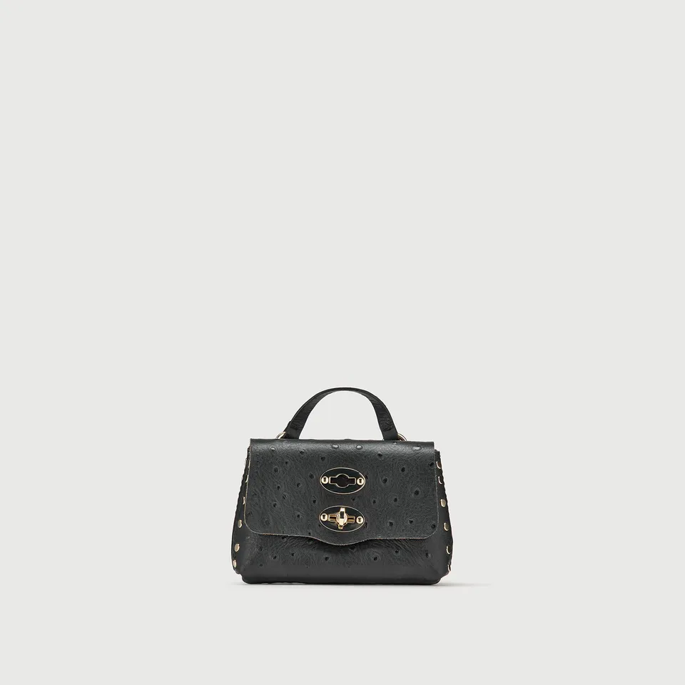Zanellato Postina® Wallet MINI portafoglio Black Crater in pelle stampata