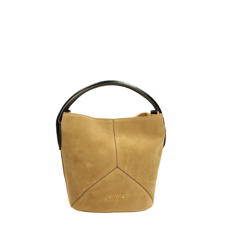 Gio Cellini BORSE Secchiello borsa Camel in eco-camoscio