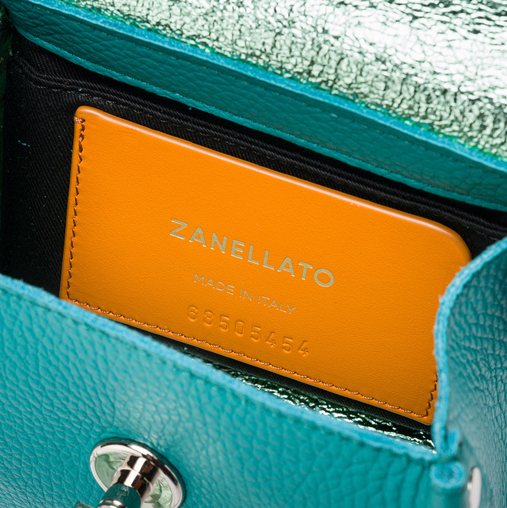 Zanellato Postina® SBABY borsa verde Pesto Genovese in pelle laminata