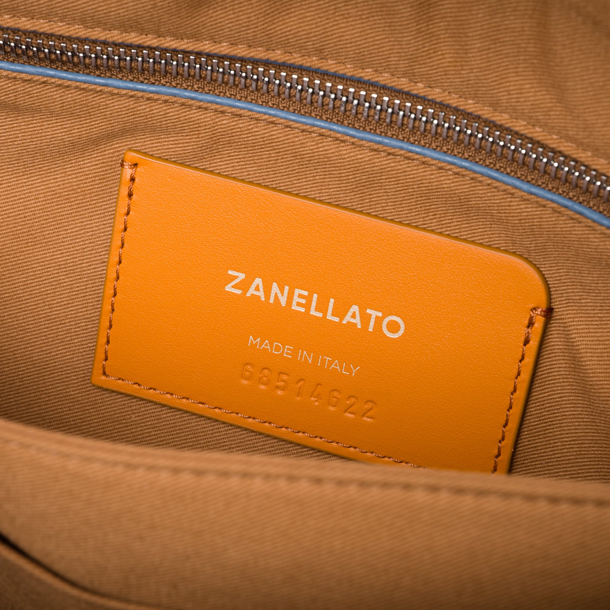 Zanellato Postina® M borsa blu Sambuco Notturno in pelle martellata