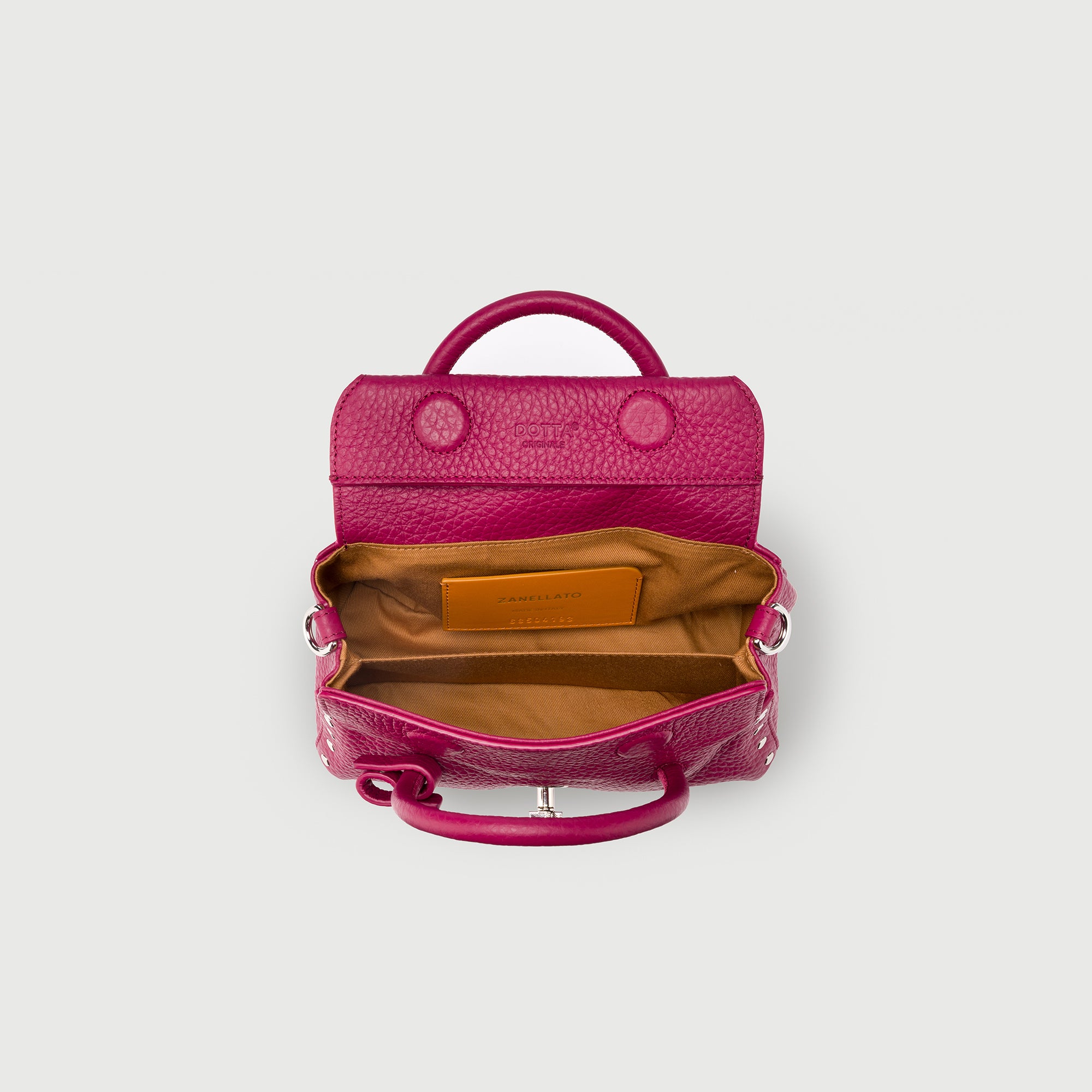 Zanellato Dotta® BABY borsa Pink Damasco in pelle martellata