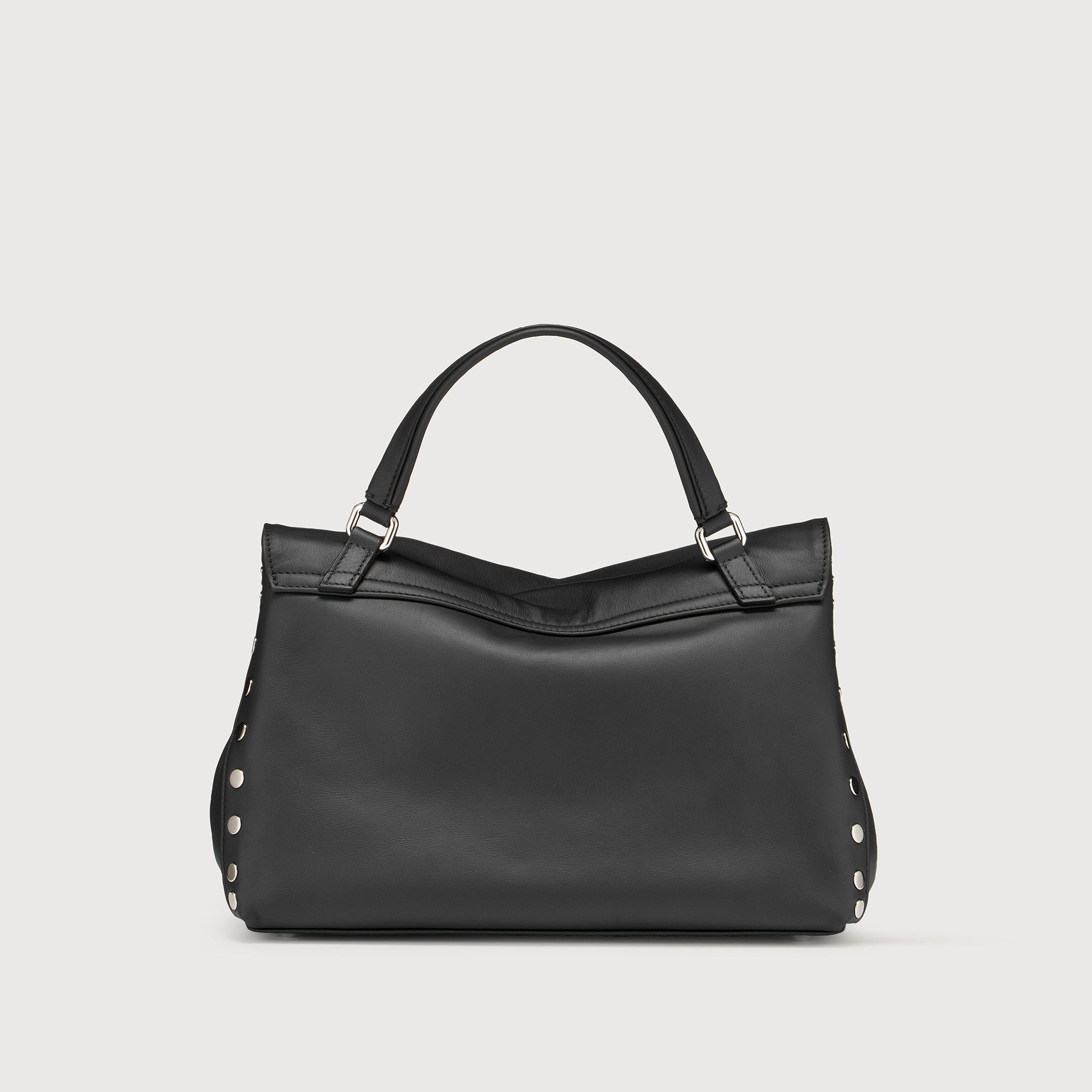 Zanellato Postina® S borsa nera in pelle liscia morbida