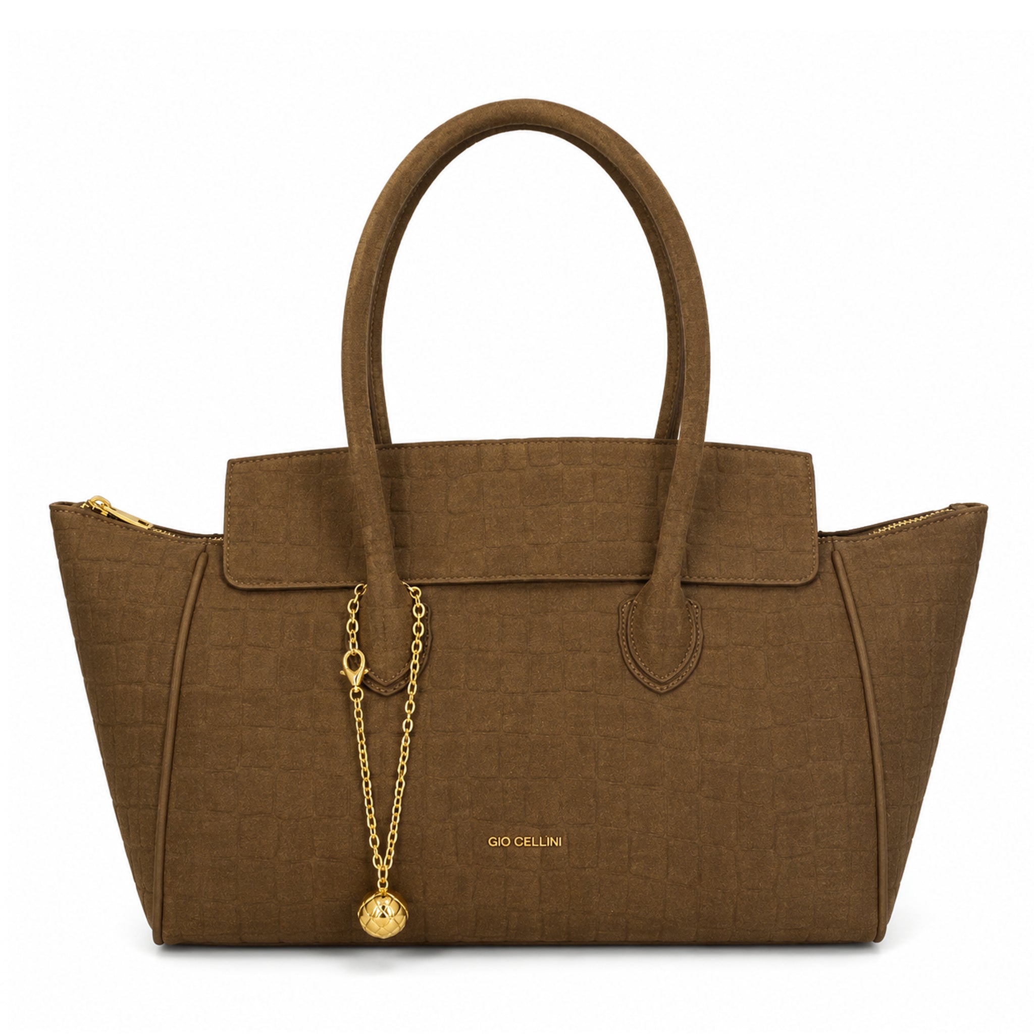 Gio Cellini Borse Maxi Bag Marrone eco-camoscio effetto cocco