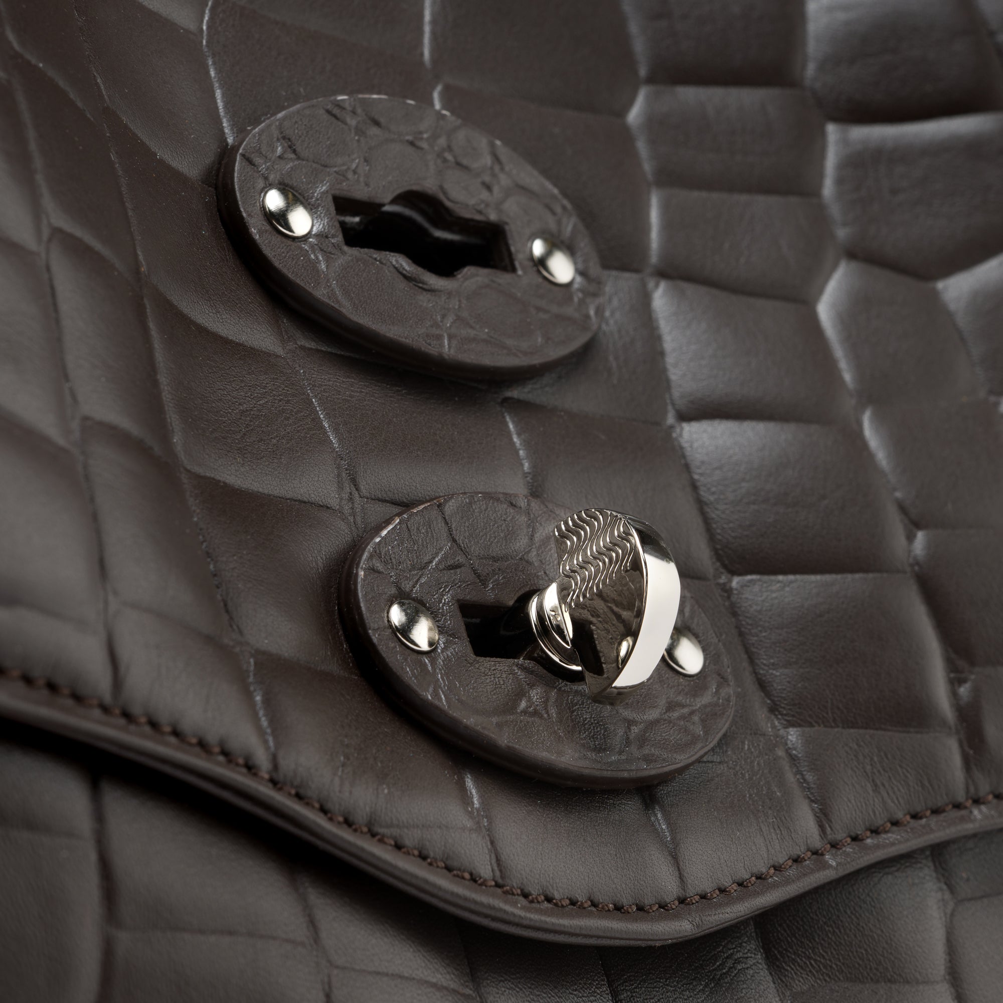 Zanellato Postina® S borsa marrone in pelle stampata