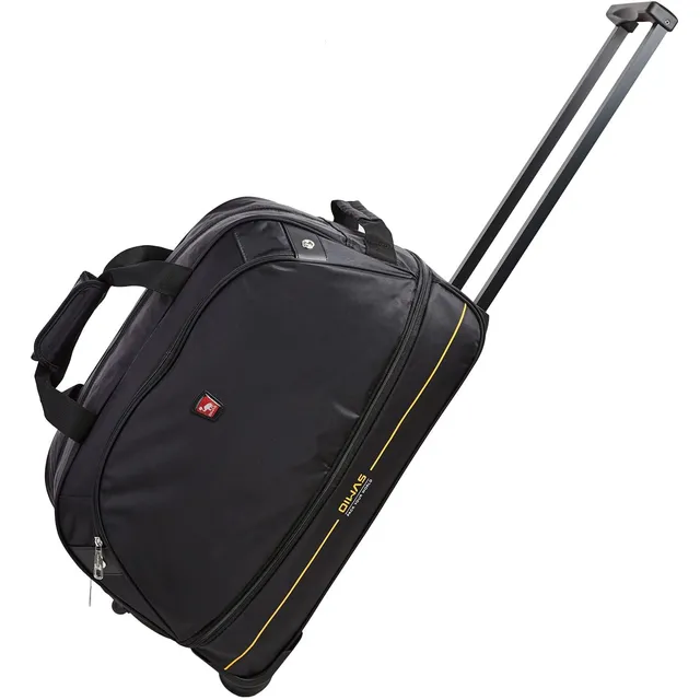 OIWAS Duffel Bags Borsone da viaggio con ruote nero 45-55 L espandibile