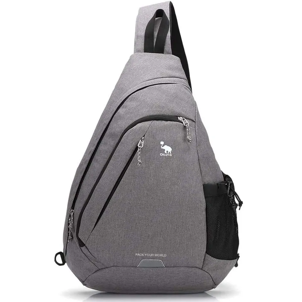 OIWAS Sling Bags zaino monospalla grigio 18 L impermeabile