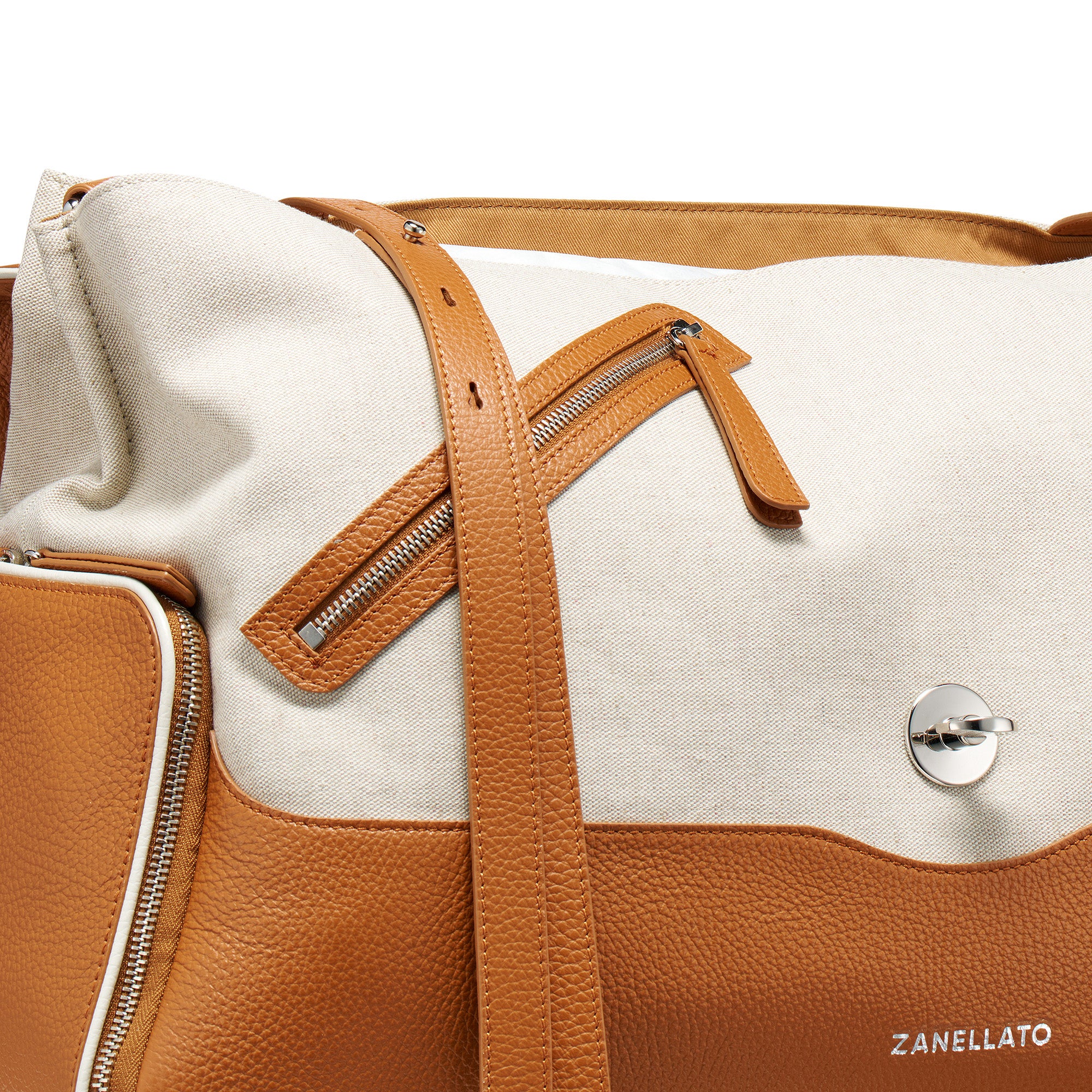 Zanellato Racquet Club EXTRA LARGE POSTINA borsa XL in pelle martellata