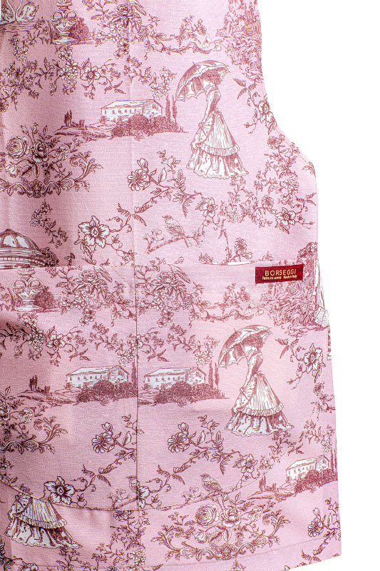 Borseggi Grembiuli Grembiule cucina & giardino Toile de Jouy rosa