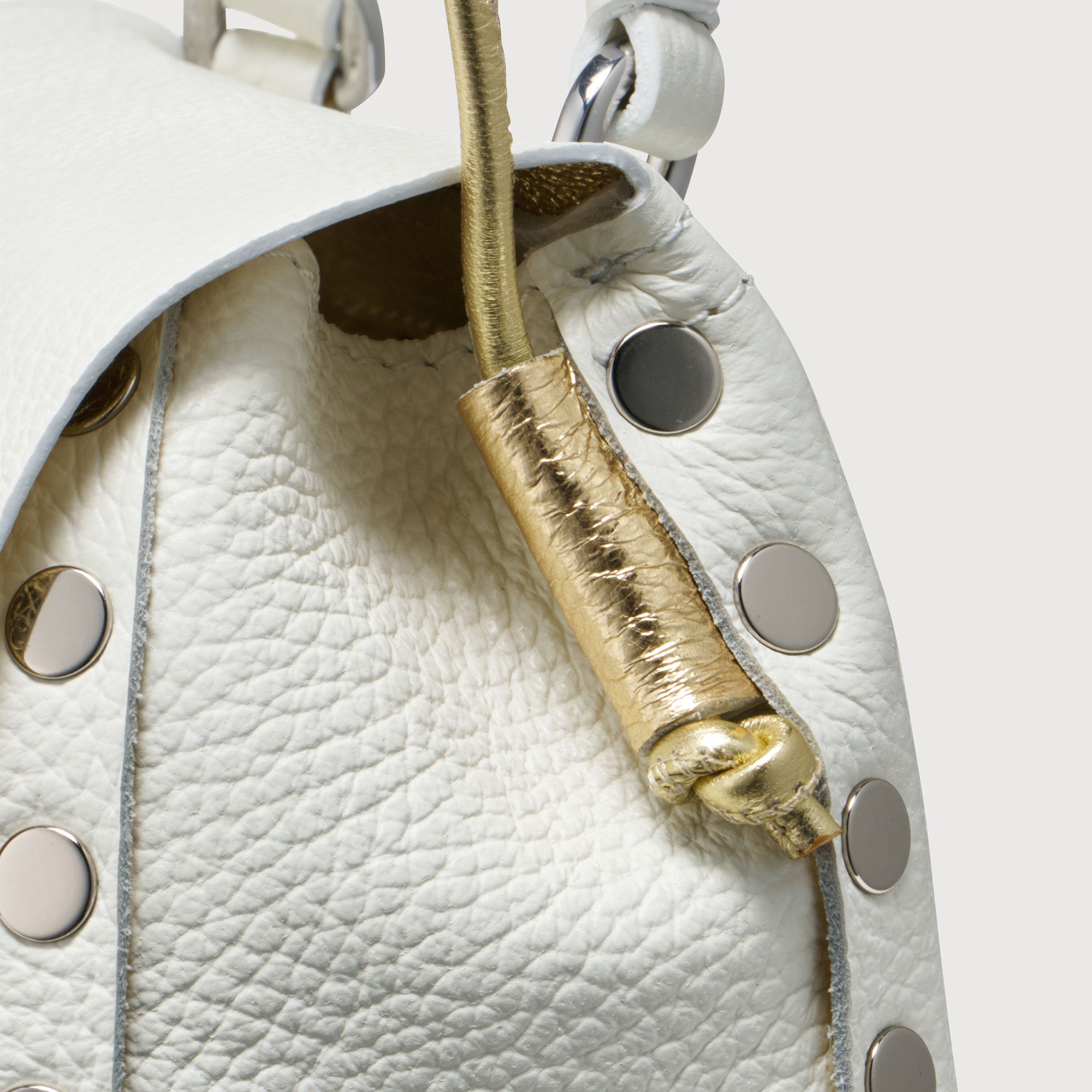 Zanellato Postina® SBABY borsa White Latte mini in pelle laminata