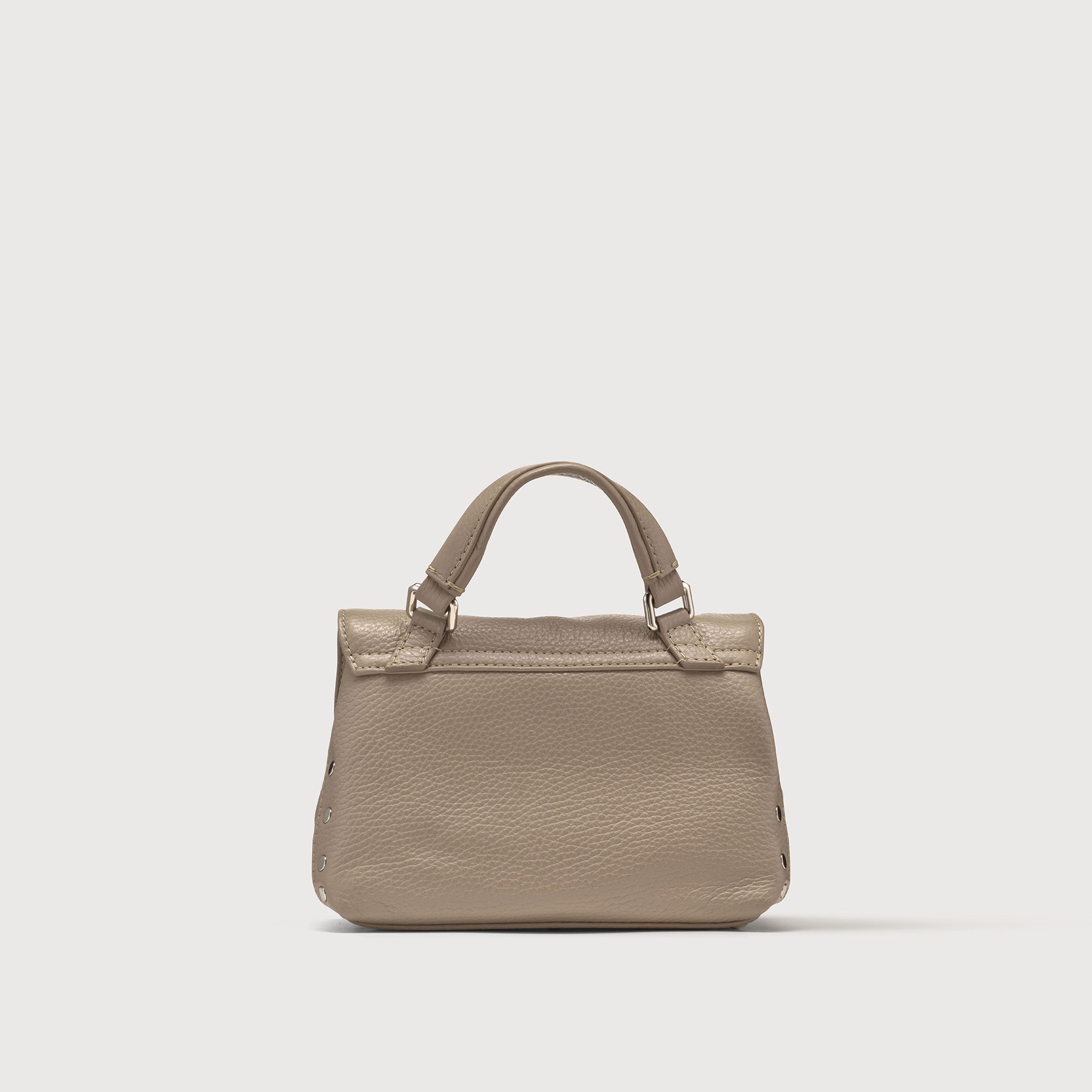 Zanellato Postina® Baby in Grey Creta borsa in pelle martellata