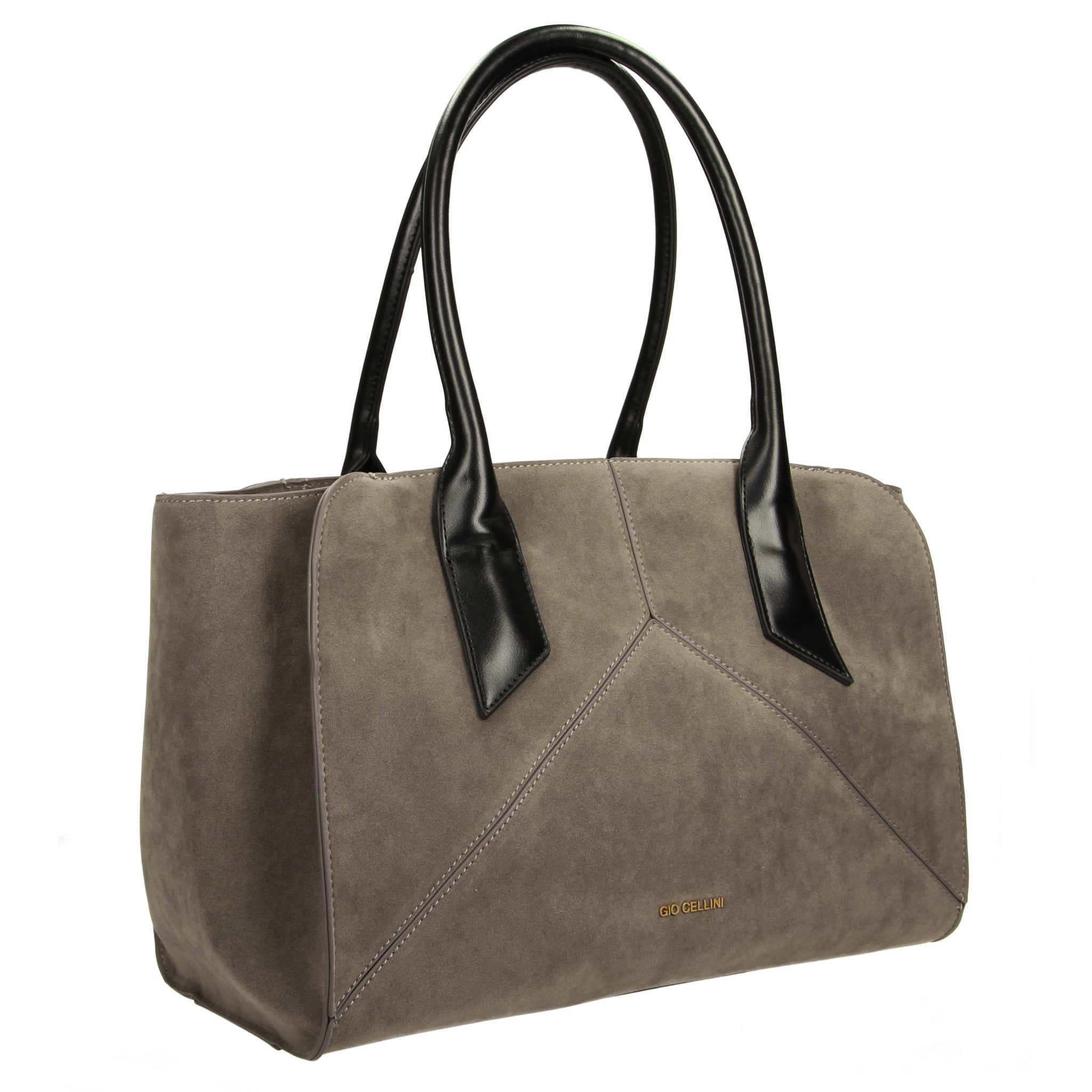 Gio Cellini BORSE maxi bag marrone 35x28x10 cm in ecocamoscio