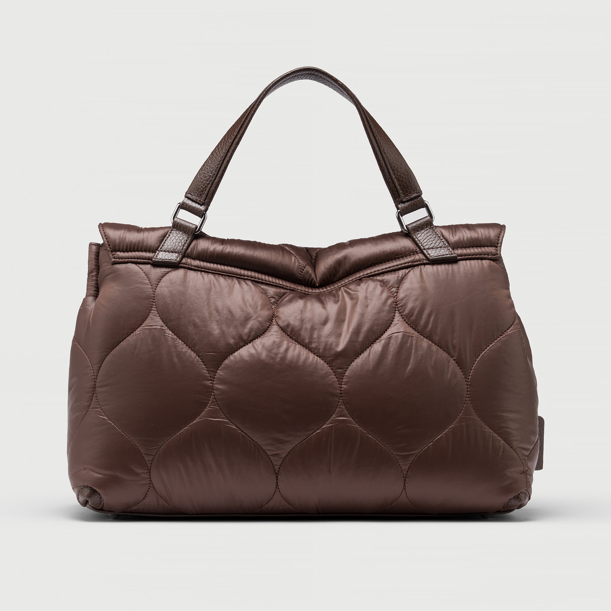 Zanellato Postina® M borsa marrone nylon imbottito
