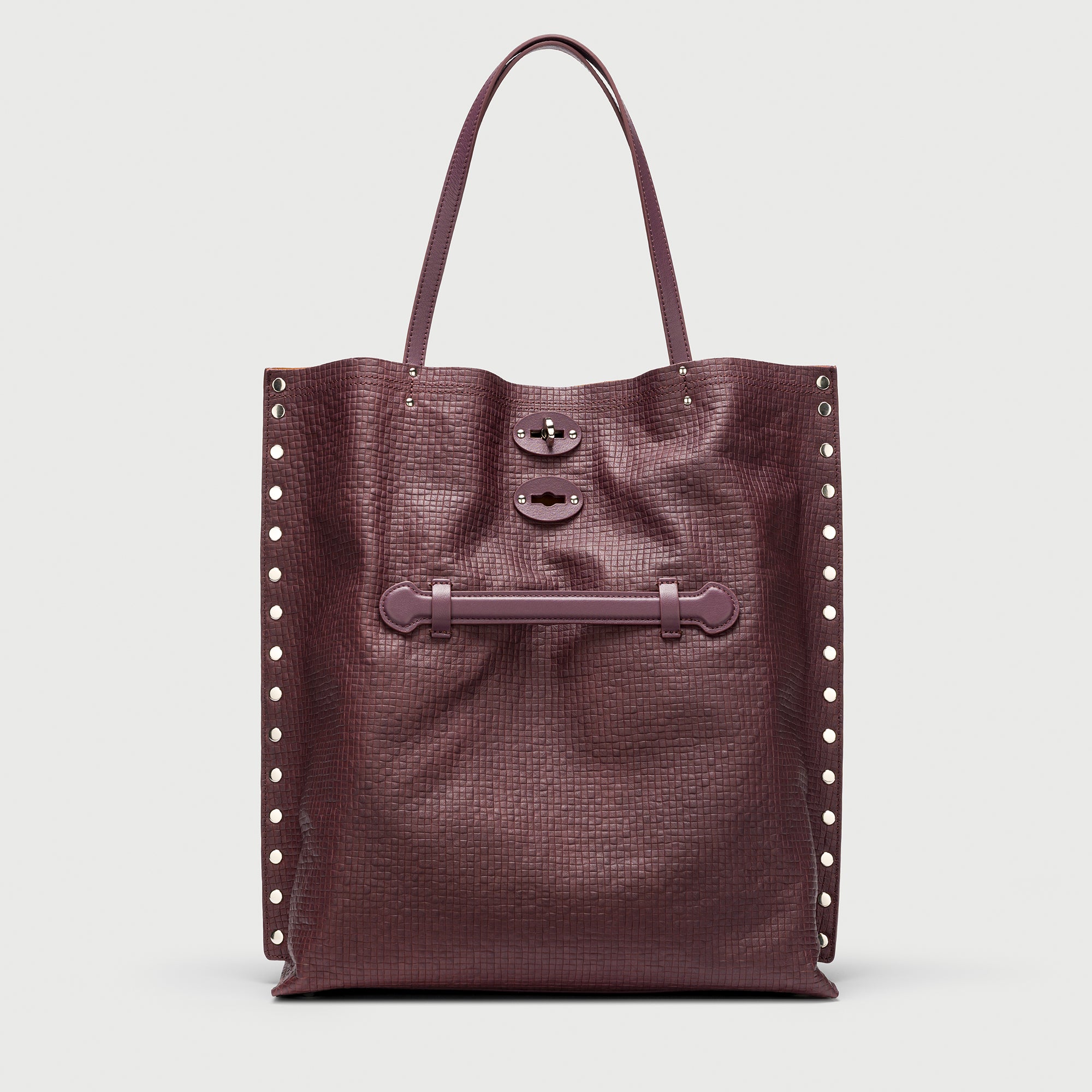 Zanellato A' Spasso® M borsa tote Red Chianti in pelle stampata