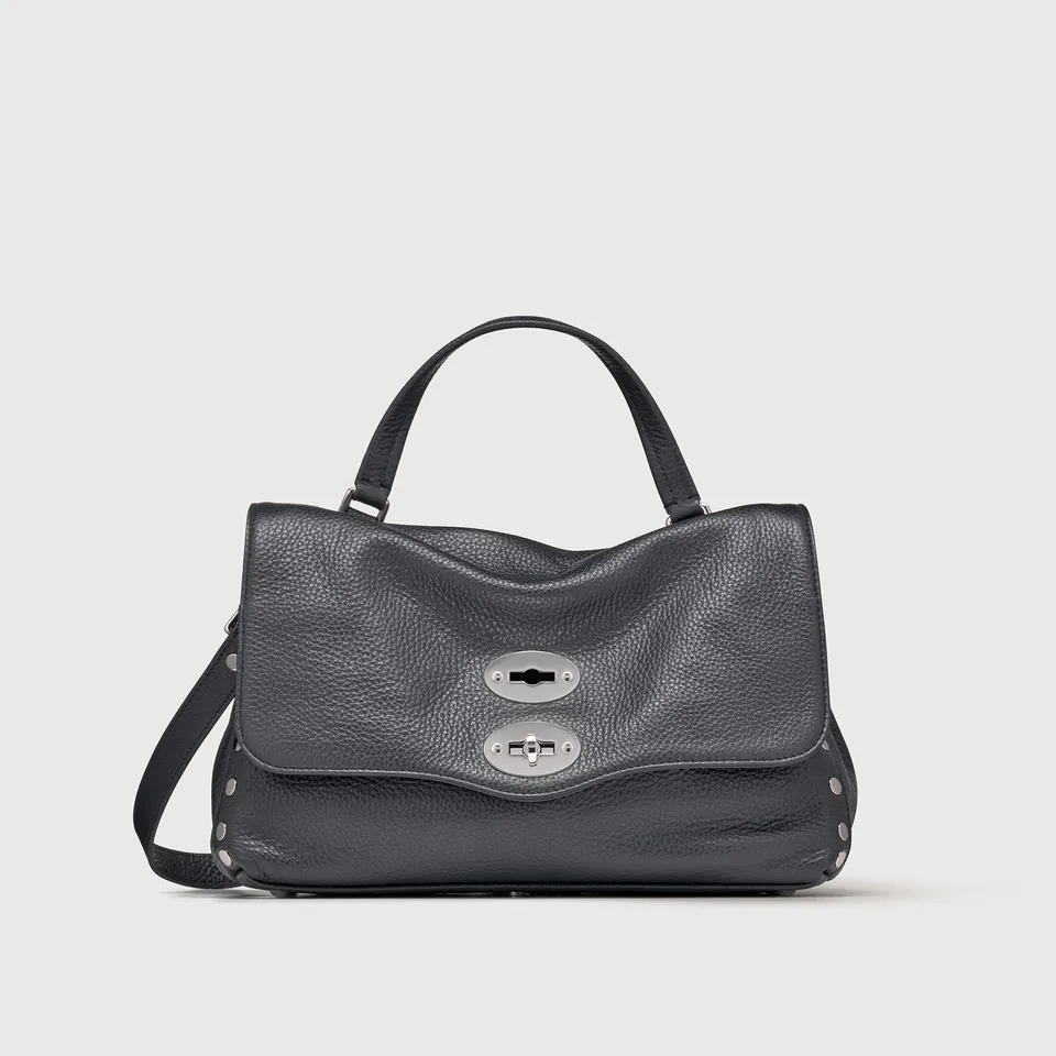 Zanellato Postina® borsa S blu navy in pelle martellata