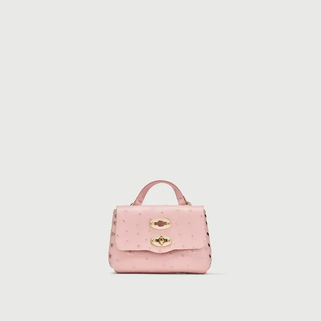 Zanellato Postina® Wallet portafoglio MINI rosa in pelle stampata