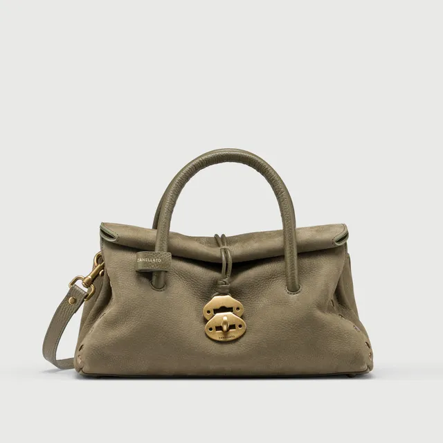 Zanellato Dotta® S borsa verde in pelle nabuk