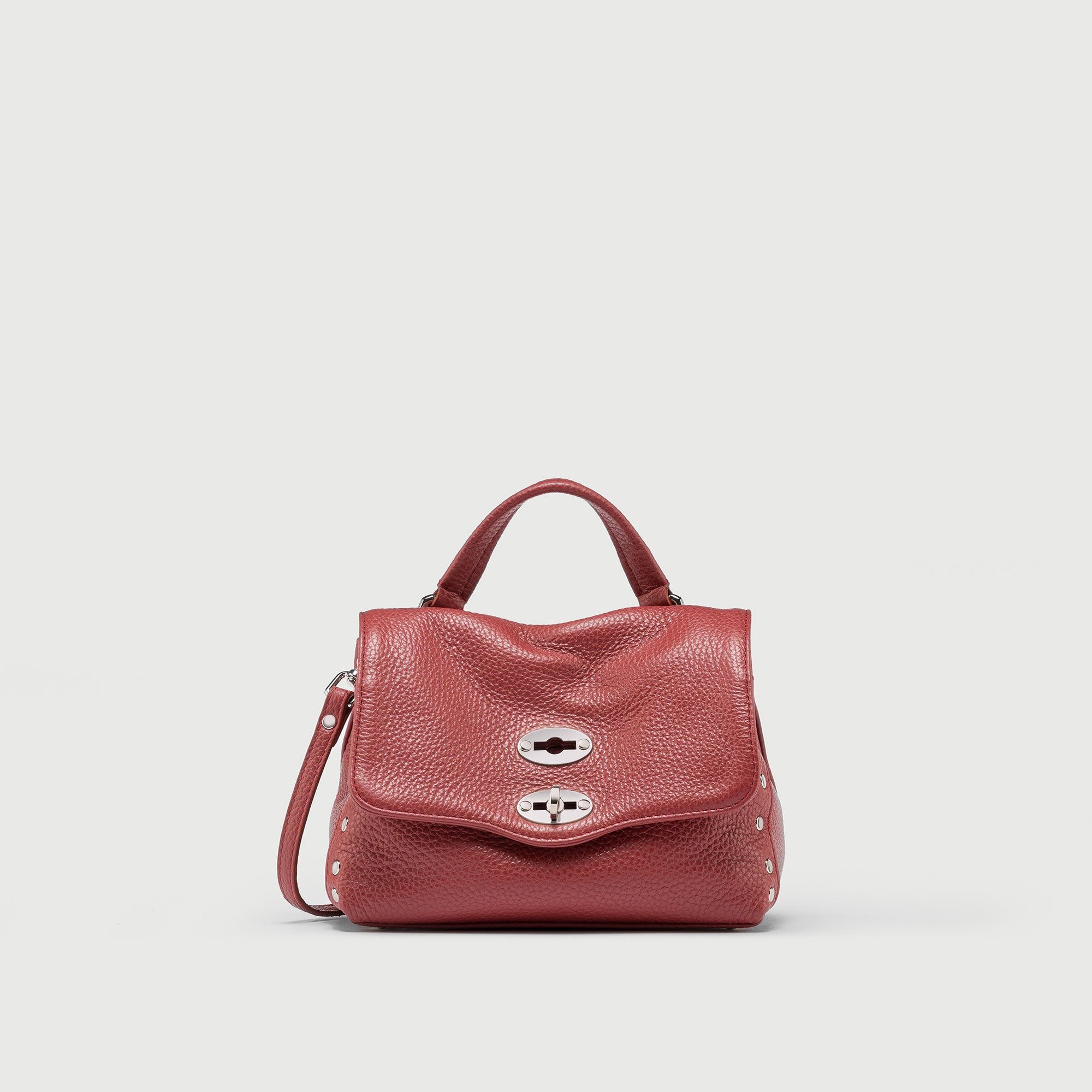 Zanellato Postina® Baby in Red Radicchio di Treviso borsa in pelle martellata