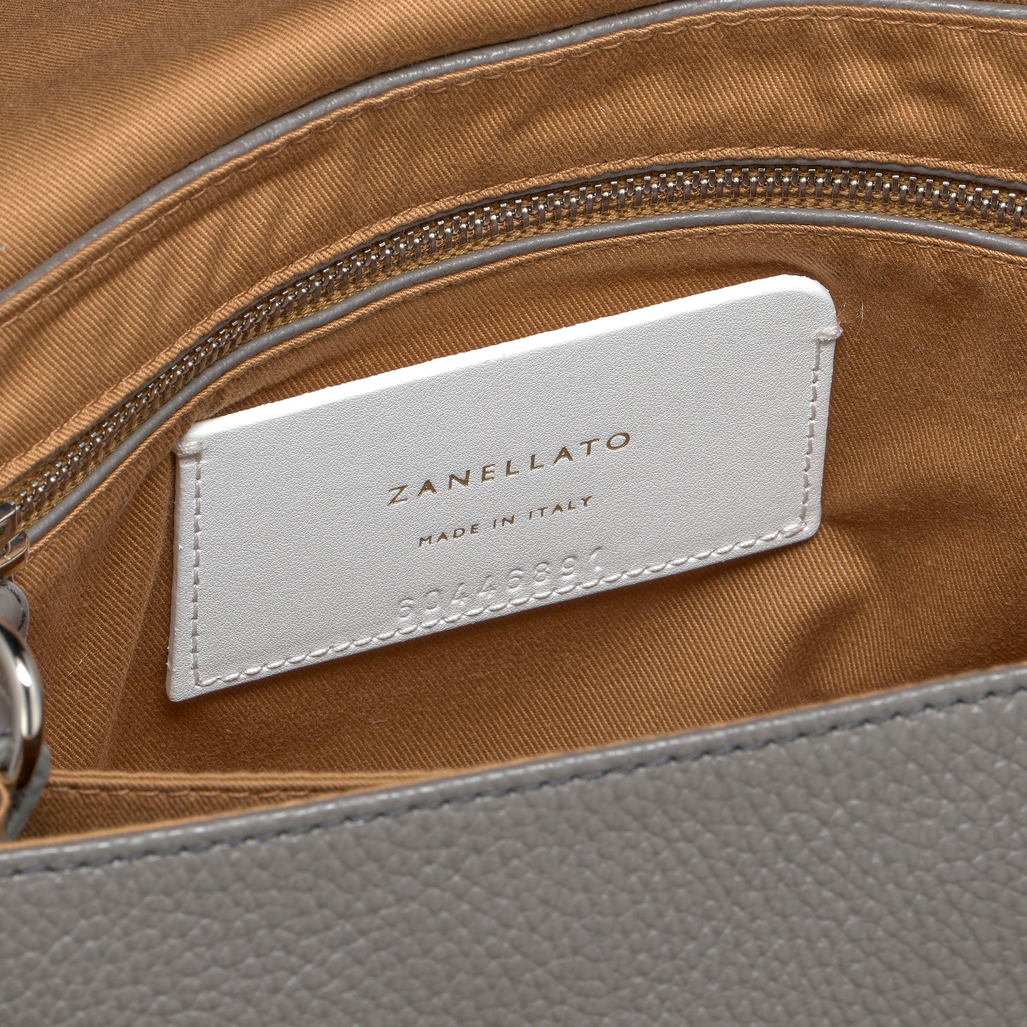 Zanellato Postina® S borsa grigio Montebianco in pelle martellata