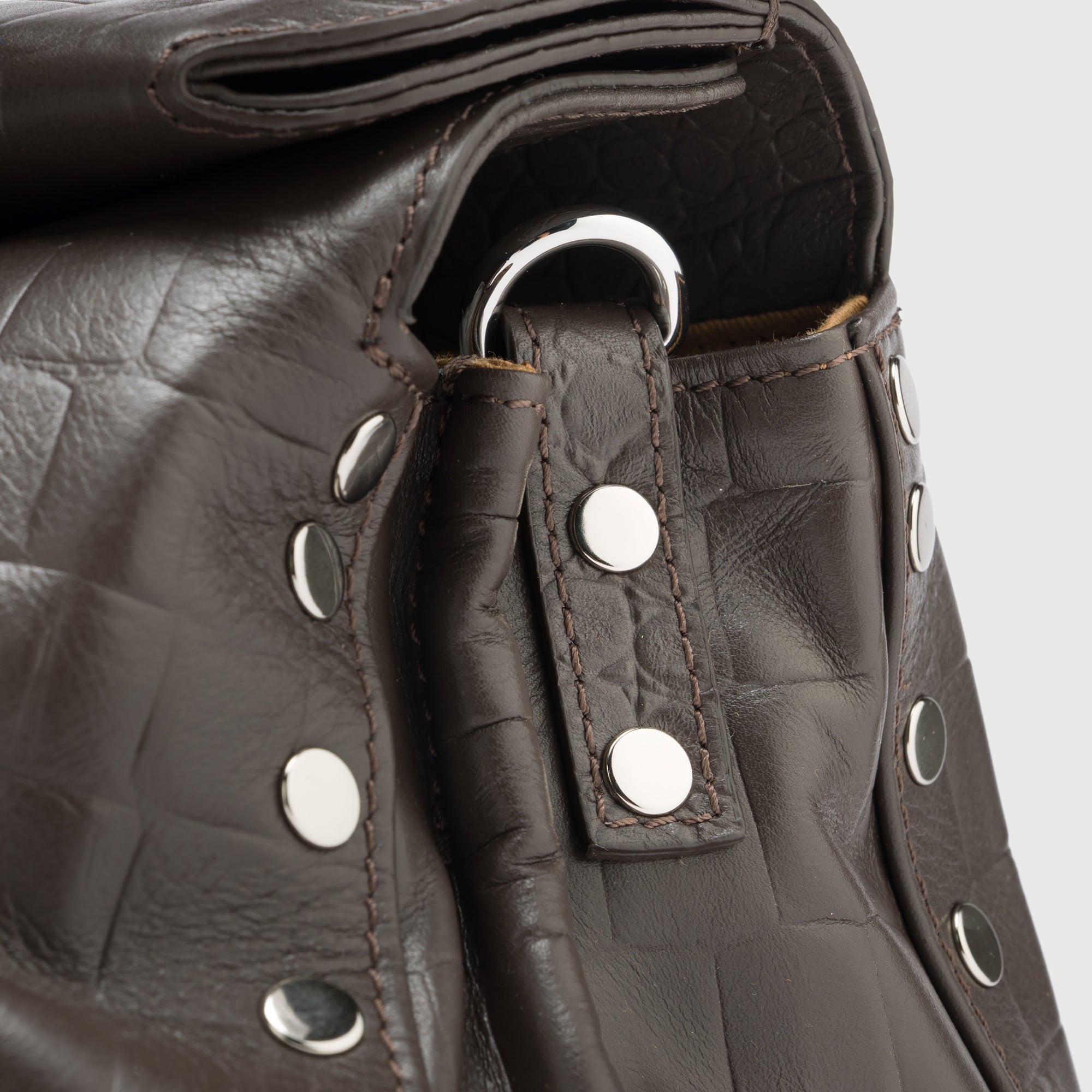 Zanellato Dotta® S borsa Brown Espresso in pelle stampata