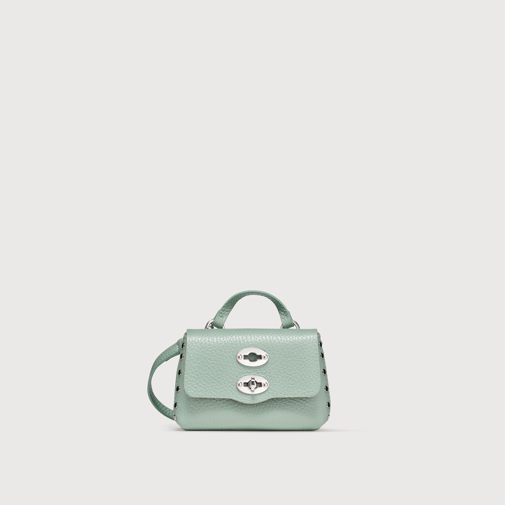 Zanellato Postina® Wallet portafoglio mini verde Peppermint in pelle martellata