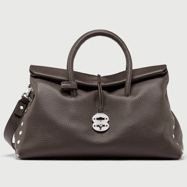 Zanellato Dotta® XL borsa marrone in pelle martellata