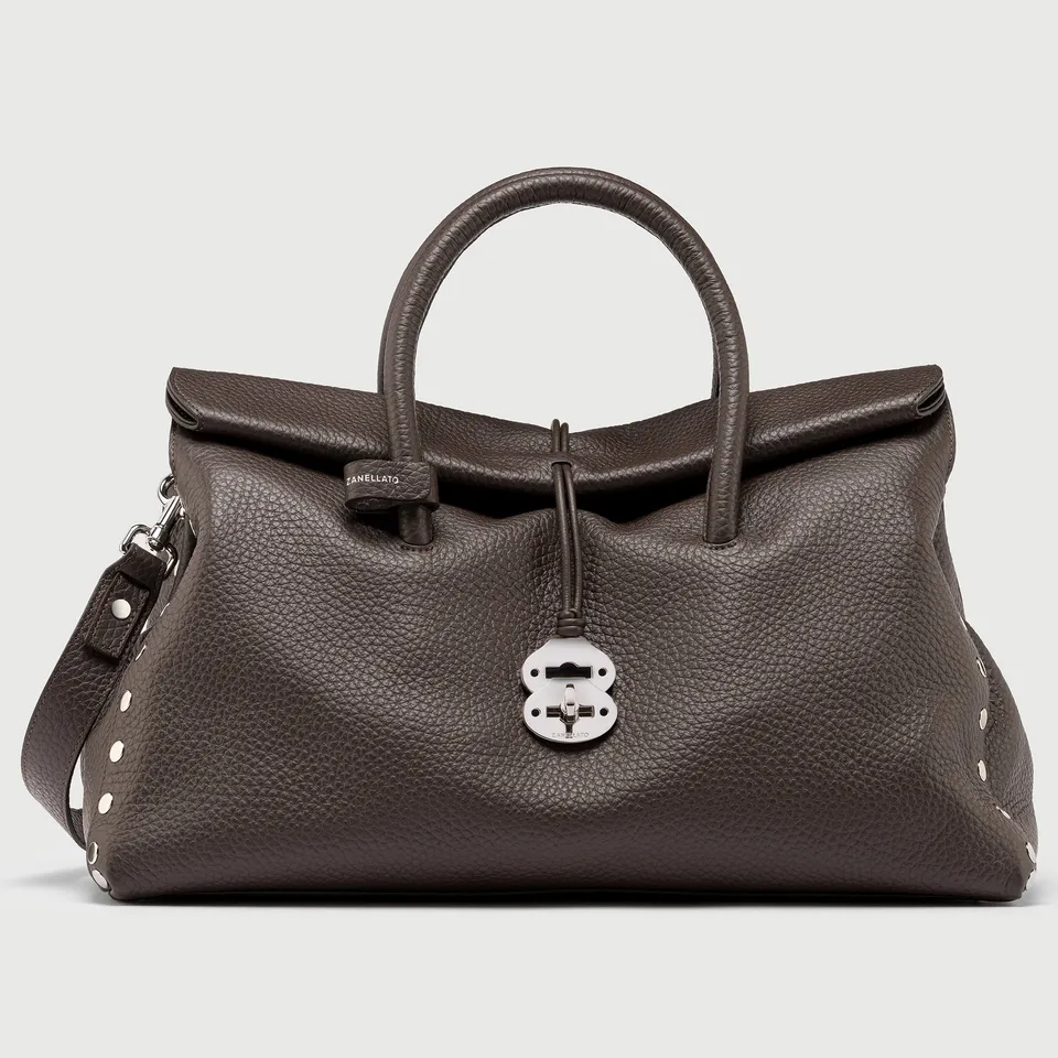 Zanellato Dotta® XL borsa marrone in pelle martellata