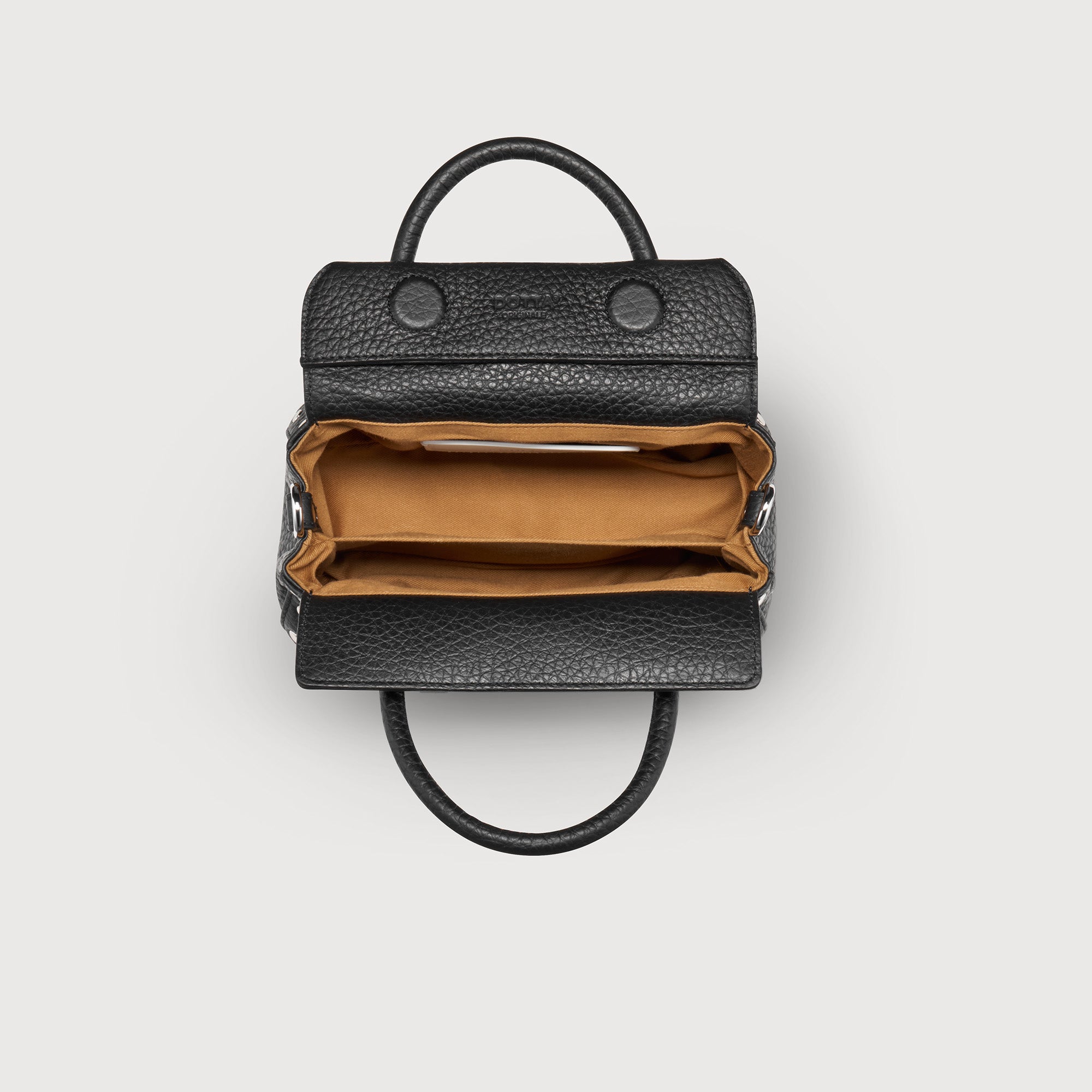 Zanellato Dotta® Baby borsa a mano nera pelle martellata