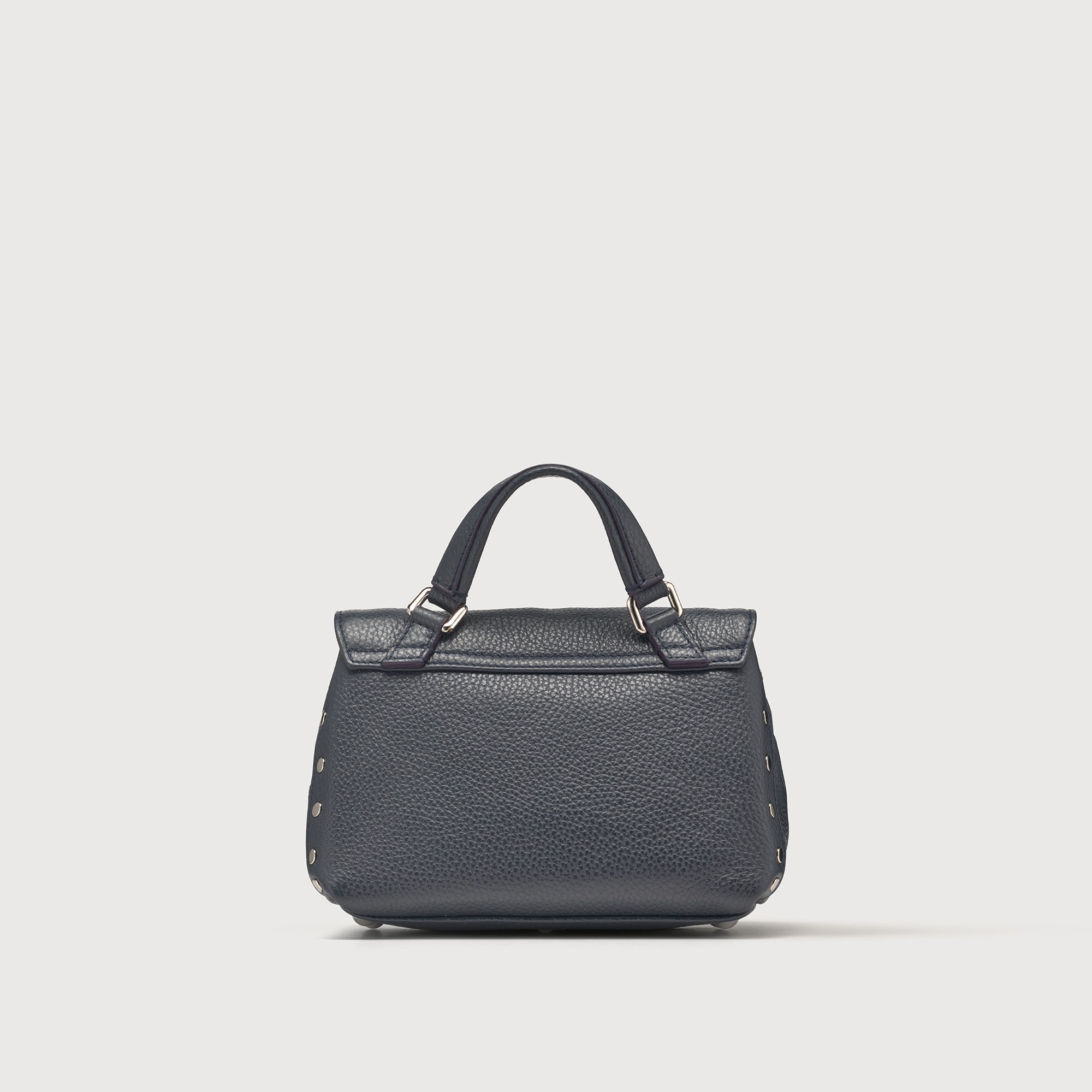 Zanellato Postina® BABY borsa a mano blu navy in pelle martellata