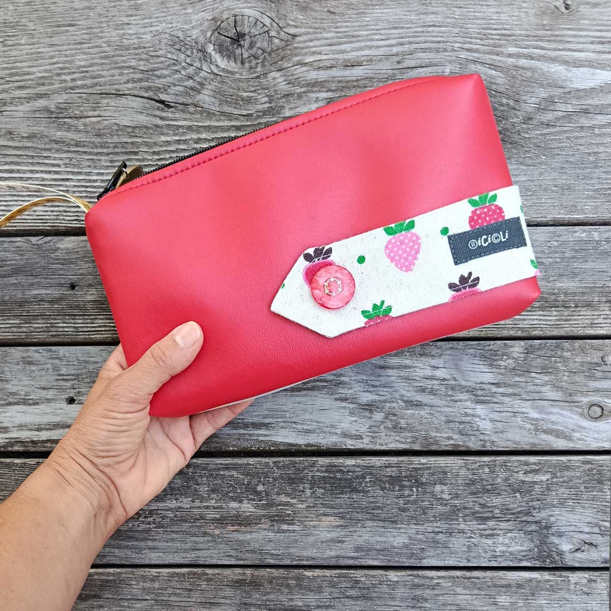 Ricicli Design Borse Pochette Metro n°02 pochette rossa riciclata