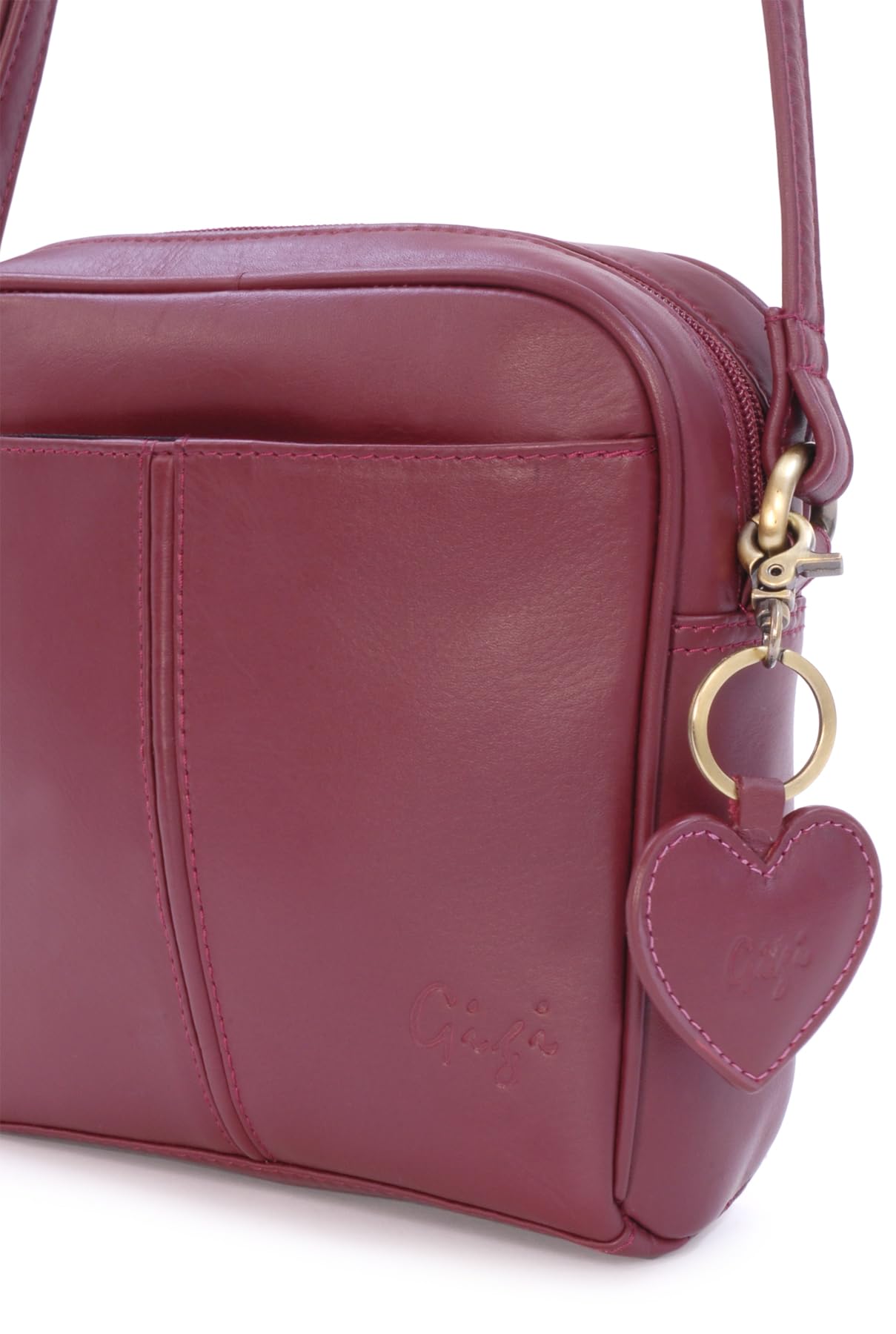 Gigi Othello Collection 22-29 borsa a tracolla in pelle Bourgogne