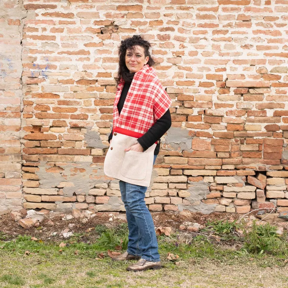 Ricicli Design Accessori Stola Jacket n°04 stola giacca tartan in lana