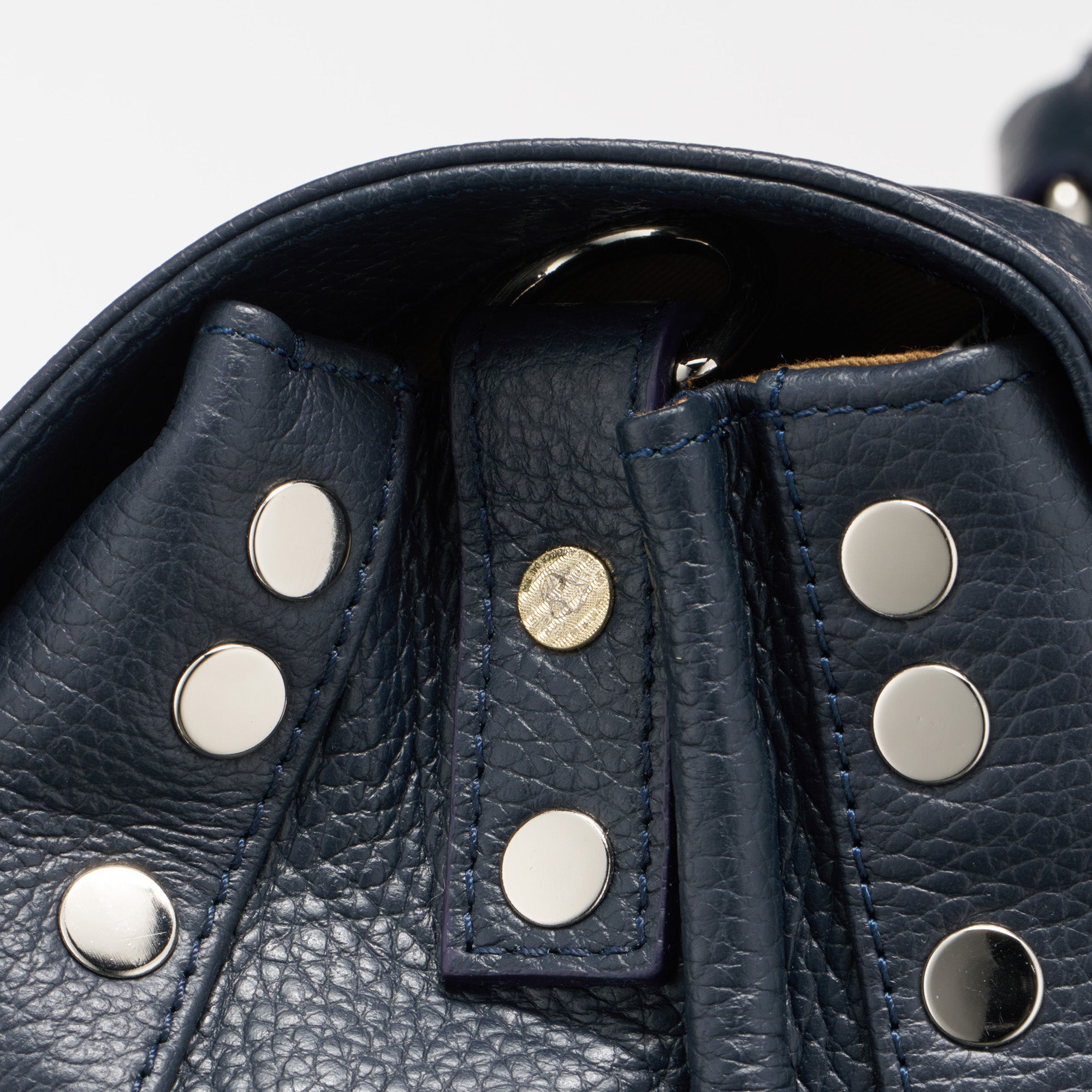Zanellato Postina® M borsa Dark Navy in pelle martellata
