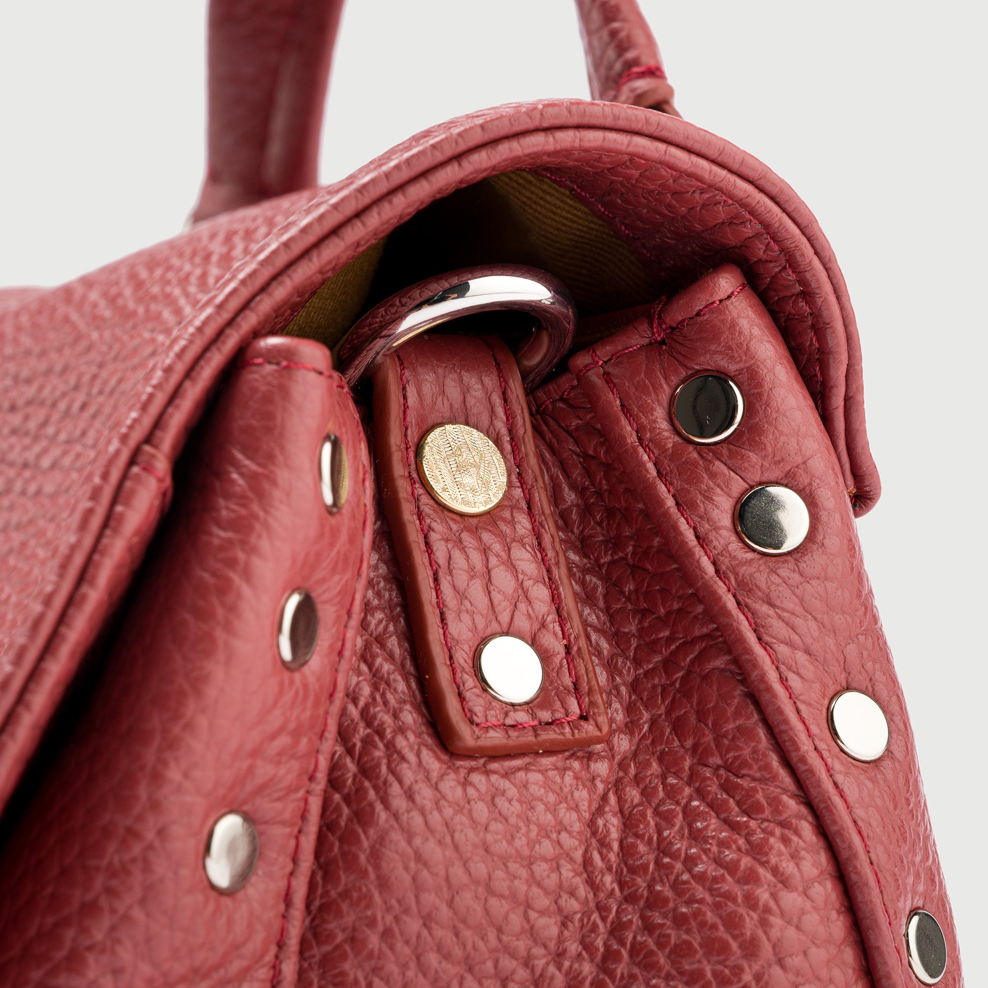 Zanellato Postina® Baby borsa rossa Radicchio pelle martellata