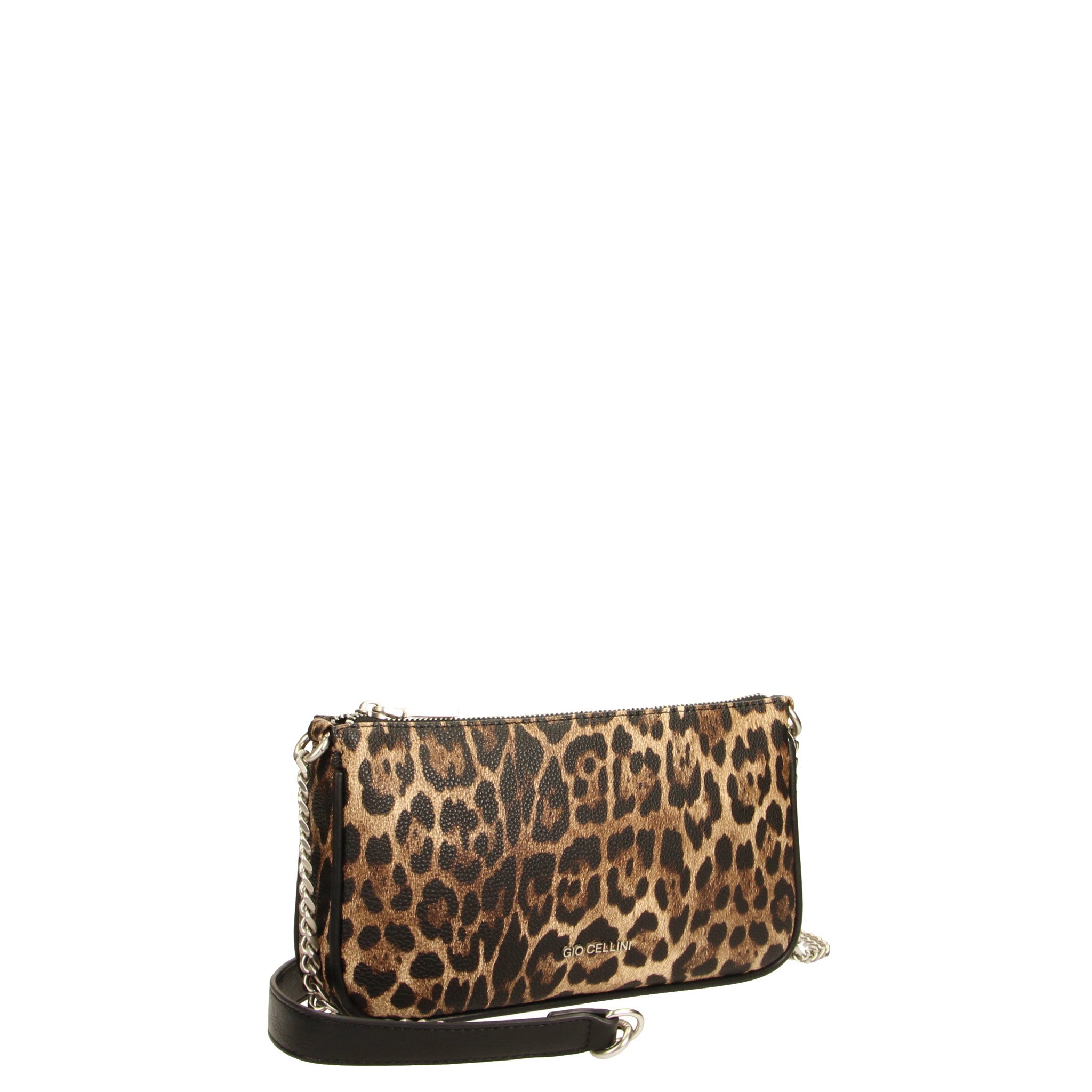 Gio Cellini BORSE pochette Nero, Maculato, Bordeaux con tracolla a catena