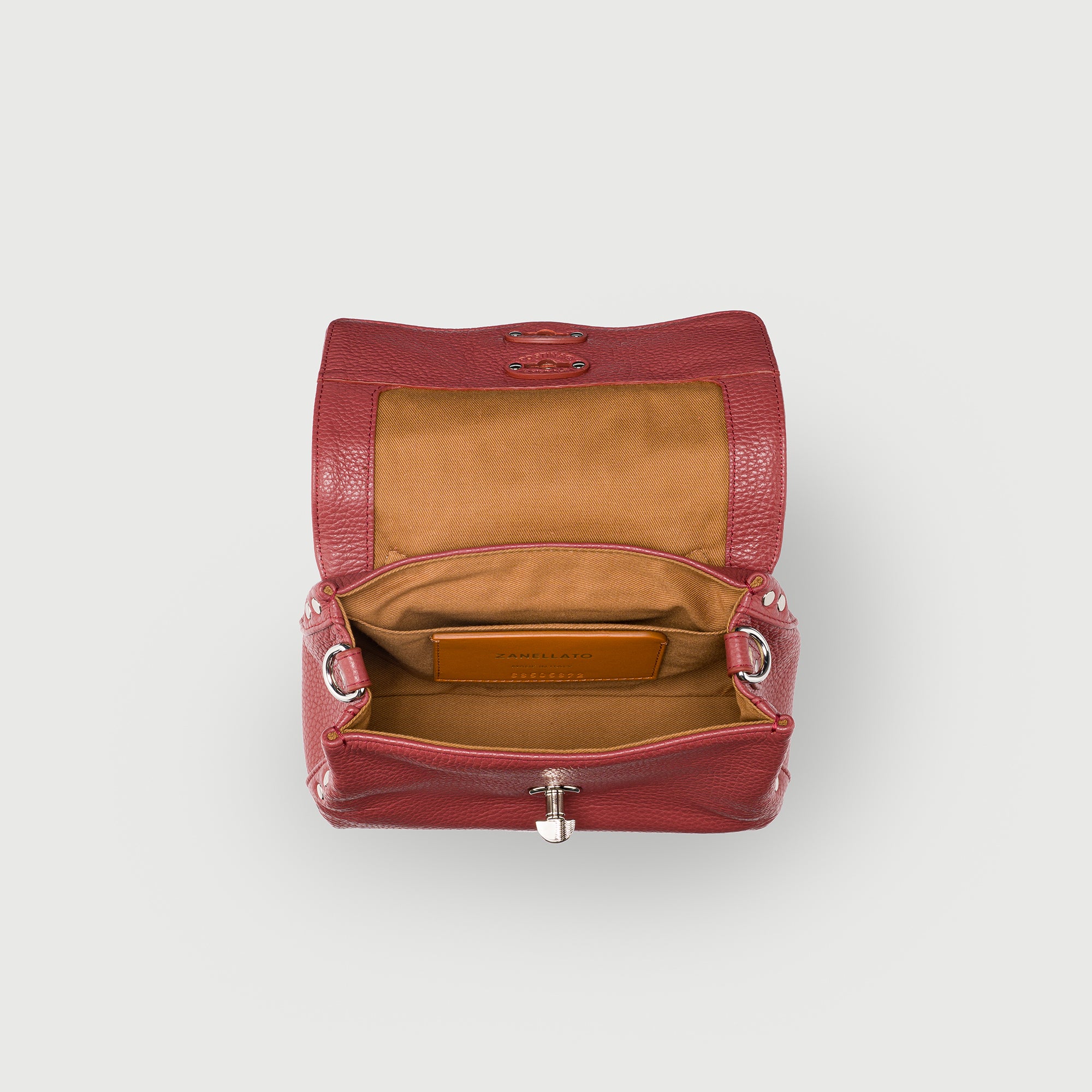 Zanellato Postina® Baby borsa rossa Radicchio pelle martellata