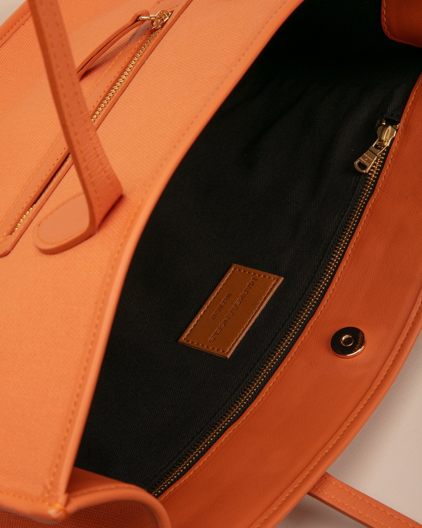 Marks&Angels Borse a Spalla Giusy Canvas Arancio shopper canvas con tasca