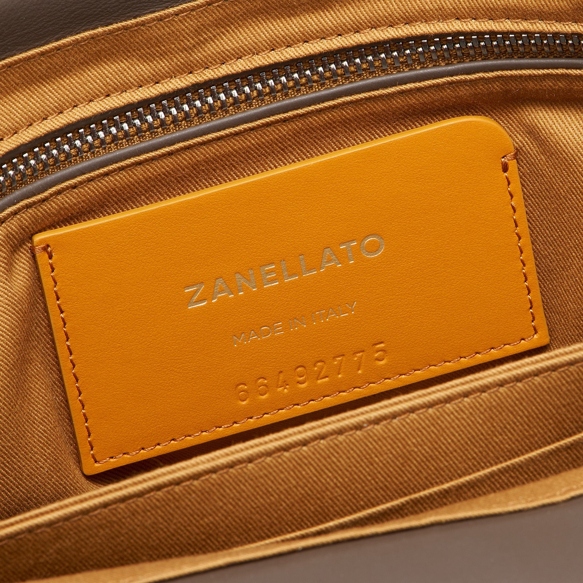 Zanellato Dotta® S in Brown Gianduiotto borsa in pelle liscia