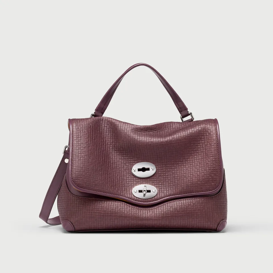 Zanellato Postina® S borsa a mano Red Chianti in pelle stampata