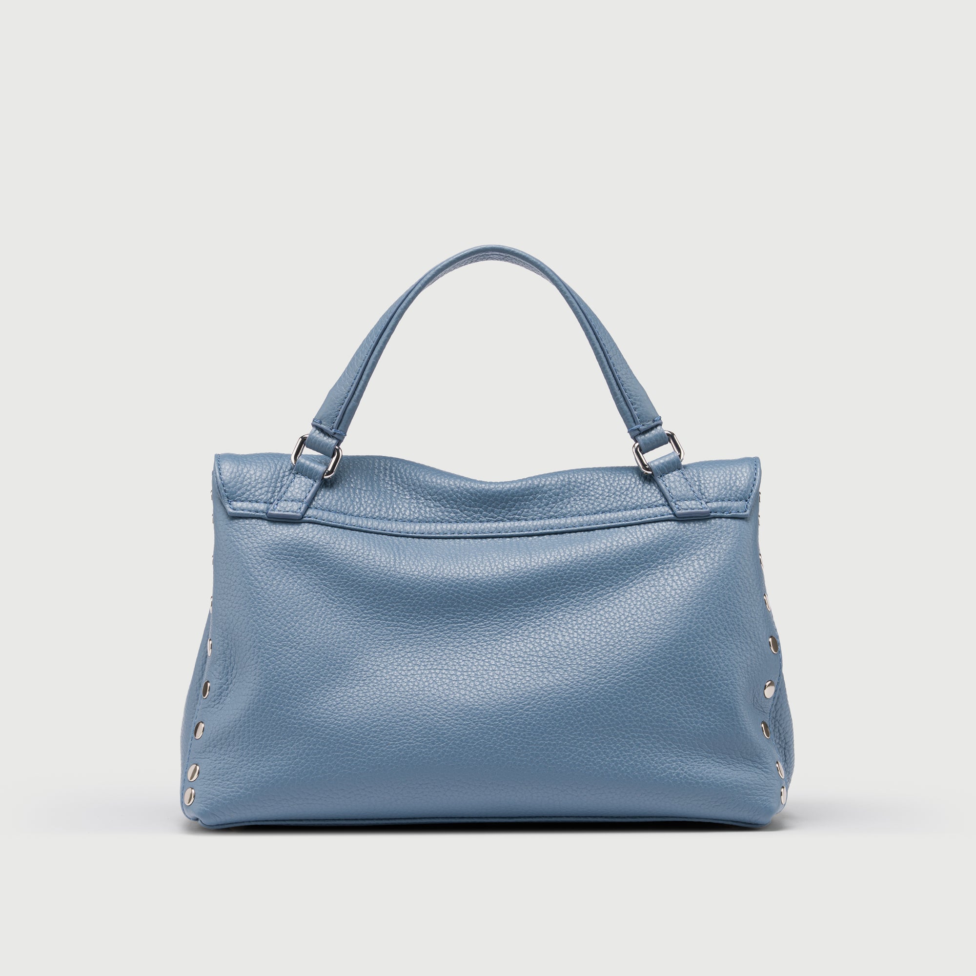 Zanellato Postina® S borsa blu pelle martellata idrorepellente