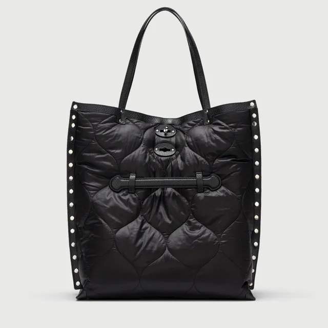 Zanellato A' Spasso® M borsa nera in tessuto leggero