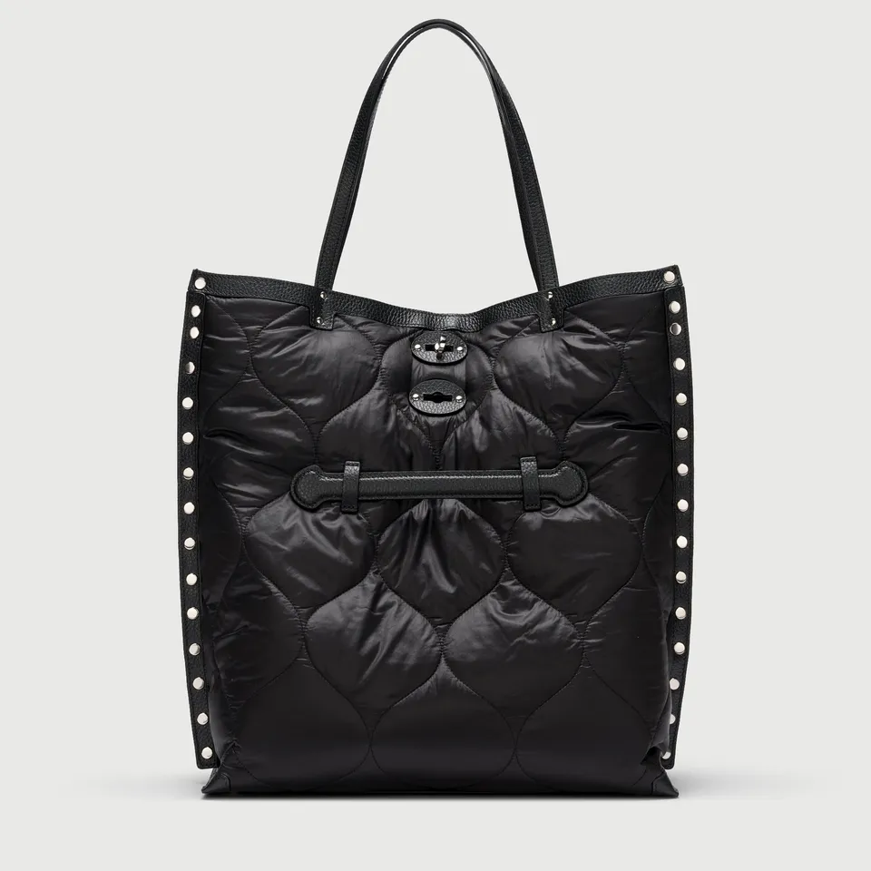 Zanellato A' Spasso® M borsa nera in tessuto leggero