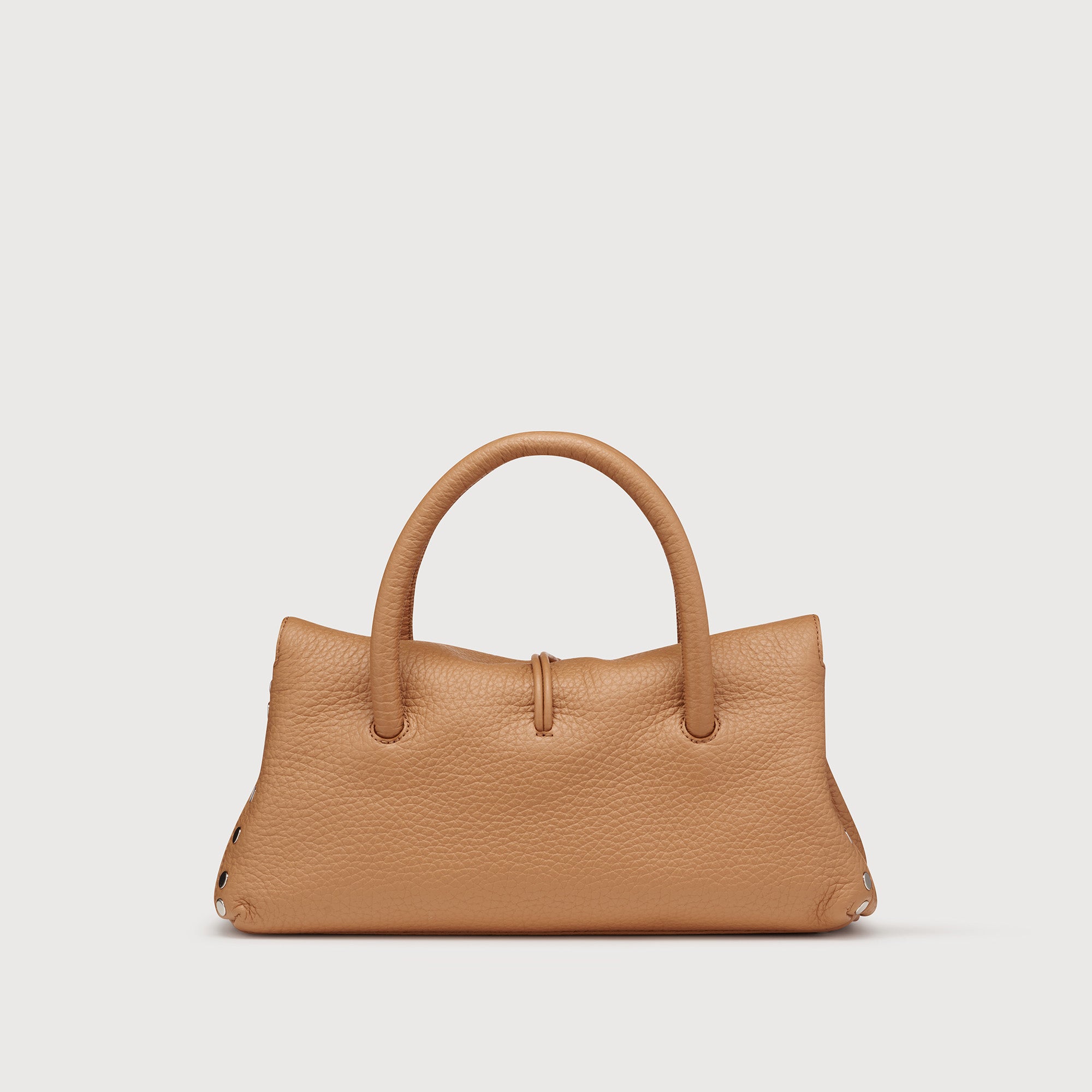 Zanellato Dotta® S borsa Brown Amaretto in pelle martellata