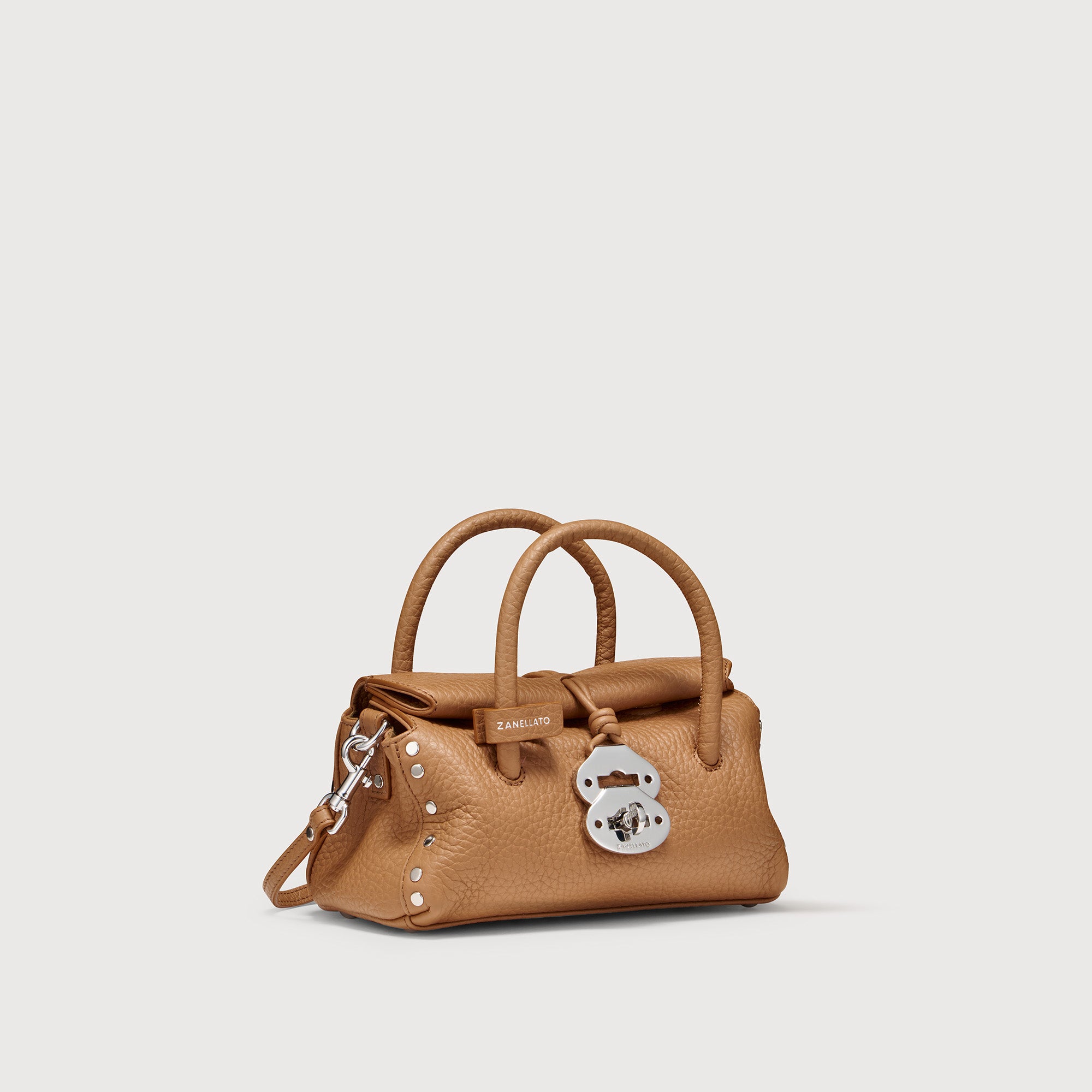 Zanellato Dotta® Baby borsa marrone Amaretto in pelle martellata